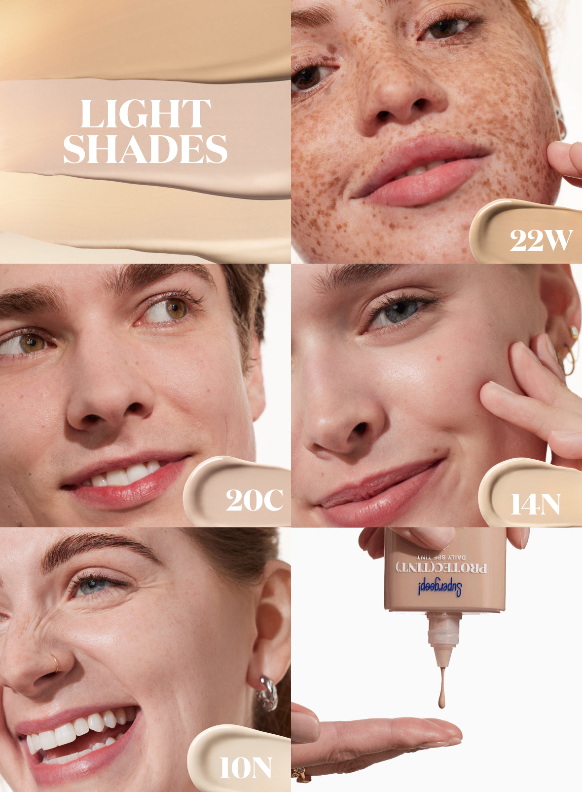 Supergoop! Protec(tint) Daily SPF Tint SPF 50 10N / 1.18 fl. oz. 14N / 1.18 fl. oz. 20C / 1.18 fl. oz. 22W / 1.18 fl. oz.