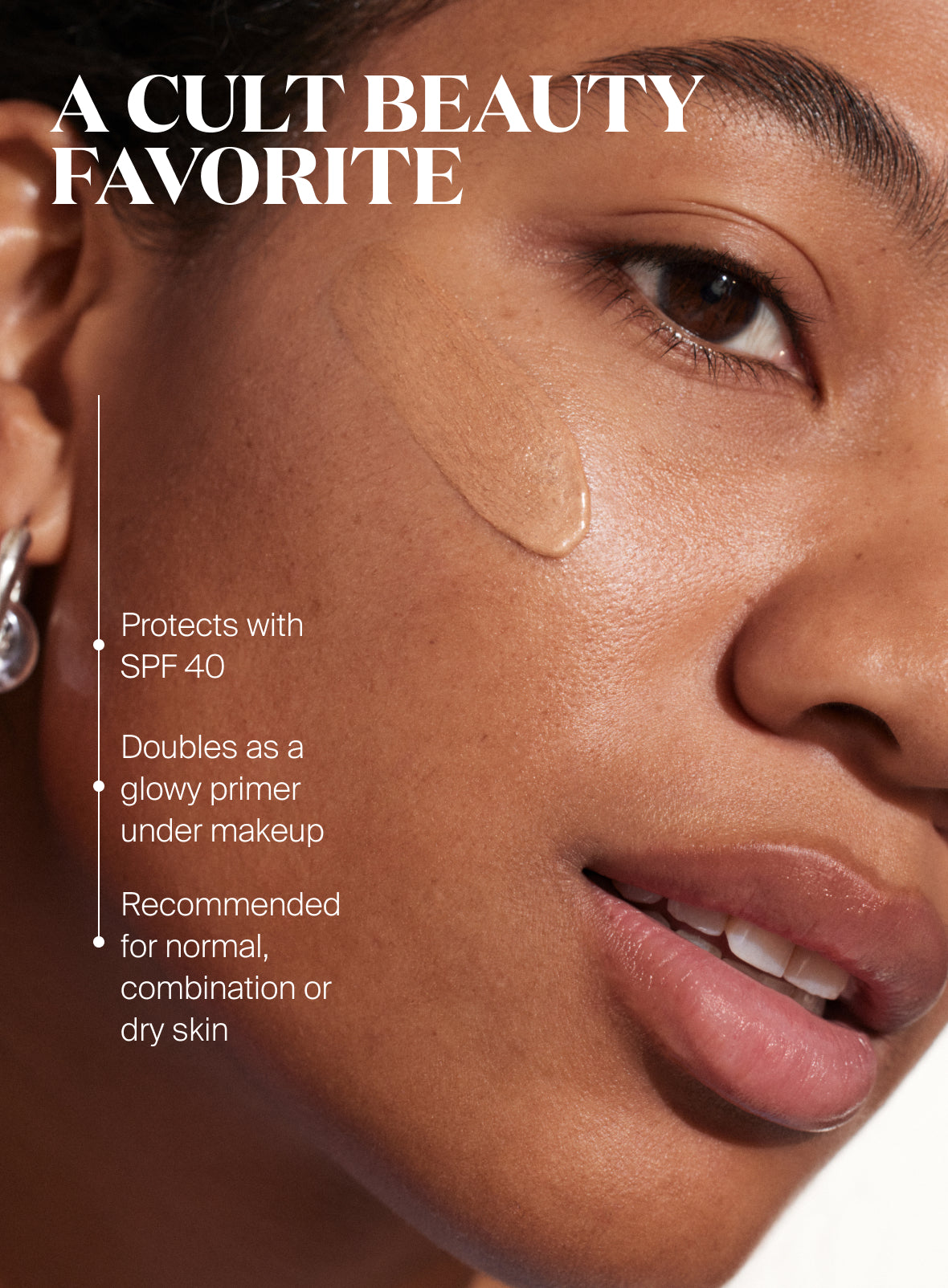 Supergoop! Glowscreen SPF 40 Golden Hour / 1.7 fl. oz. Golden Hour / 2-pack product swatch on model