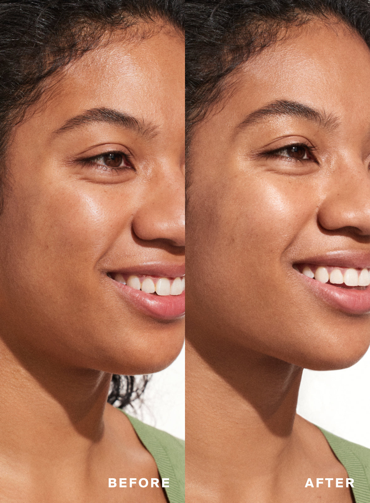 Supergoop! Glow Stick SPF 50 0.70 oz. 2-pack on model Before and After