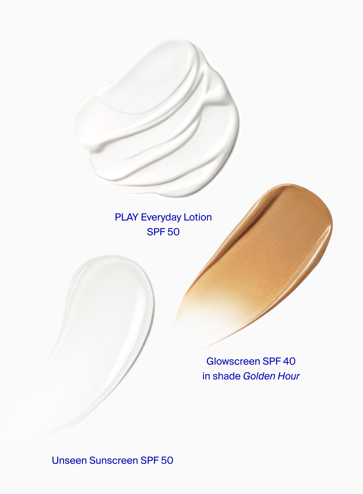 Supergoop! Award Winners SPF Super! Set PLAY Everyday Lotion SPF 50 with Sunflower Extract 18 fl. oz. Unseen Sunscreen SPF 50 1.7 fl. oz. Glowscreen SPF 40 Golden Hour / 1.7 fl. oz. goop