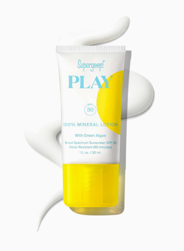 PLAY 100% Mineral Lotion SPF 30 with Green Algae 1 fl. oz. Packshot with goop