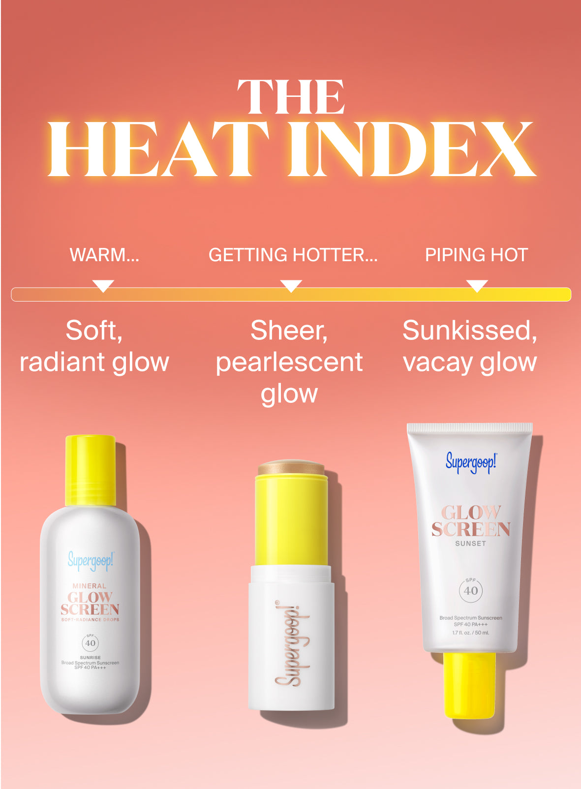 Glowscreen Sunlighter Stick SPF 45 Sunrise 0.35 oz. Golden Hour 0.35 oz.