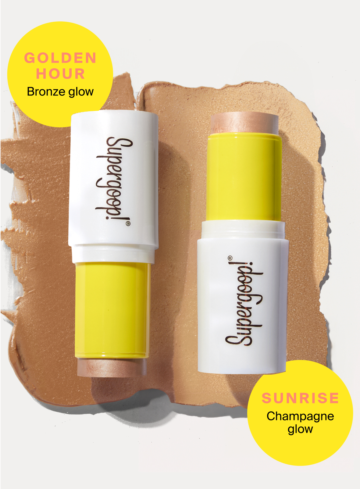 Glowscreen Sunlighter Stick SPF 45 Sunrise 0.35 oz. Golden Hour 0.35 oz.