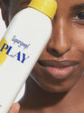 Supergoop! PLAY Antioxidant Body Mist SPF 50 with Vitamin C 6 fl. oz. 3 fl. oz. 2-pack 3-pack Mist. video of model applying