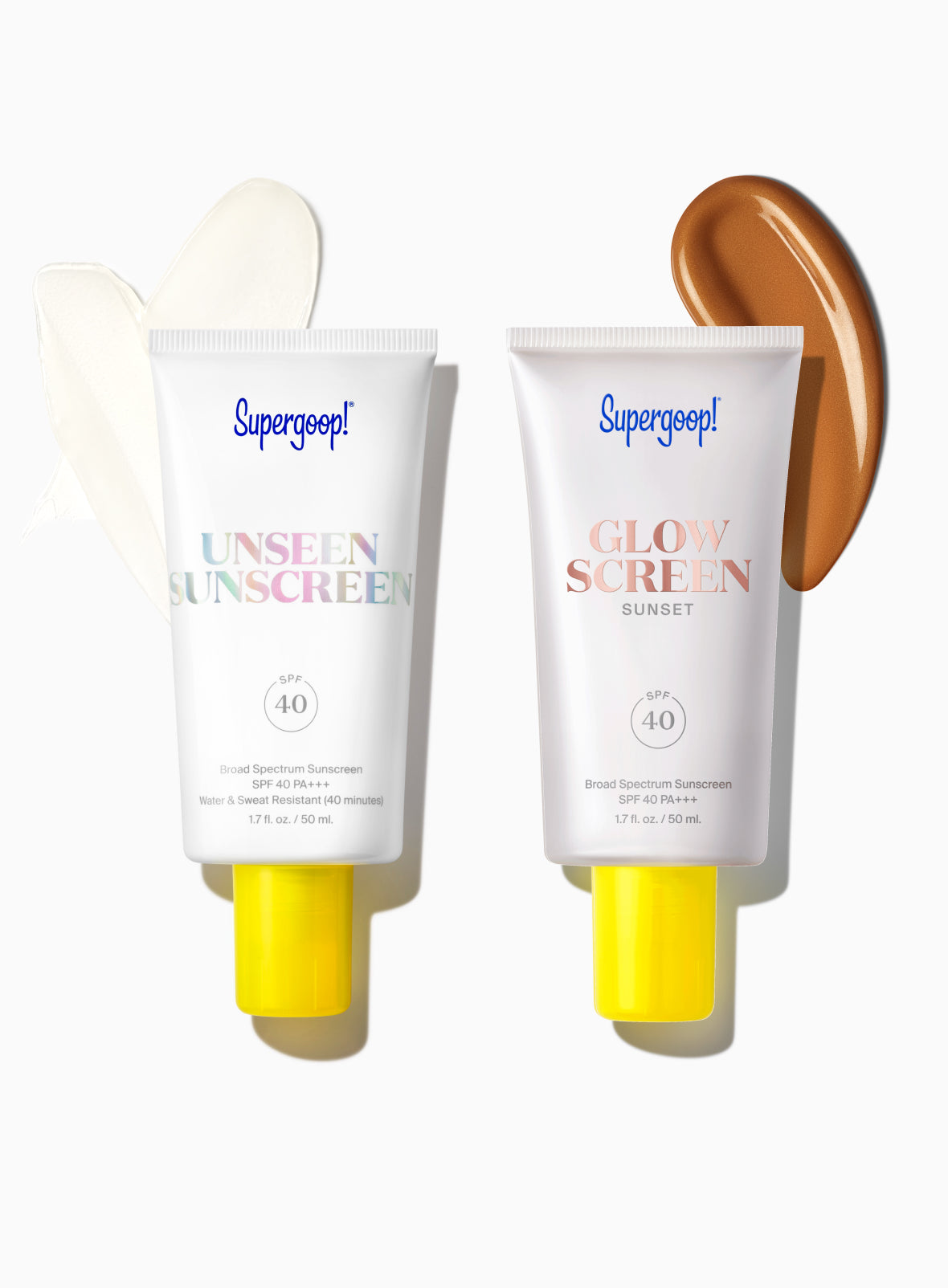 Supergoop! 2-in-1 Beauty Booster Set in Sunset / 1.7 oz. Packshot and goop