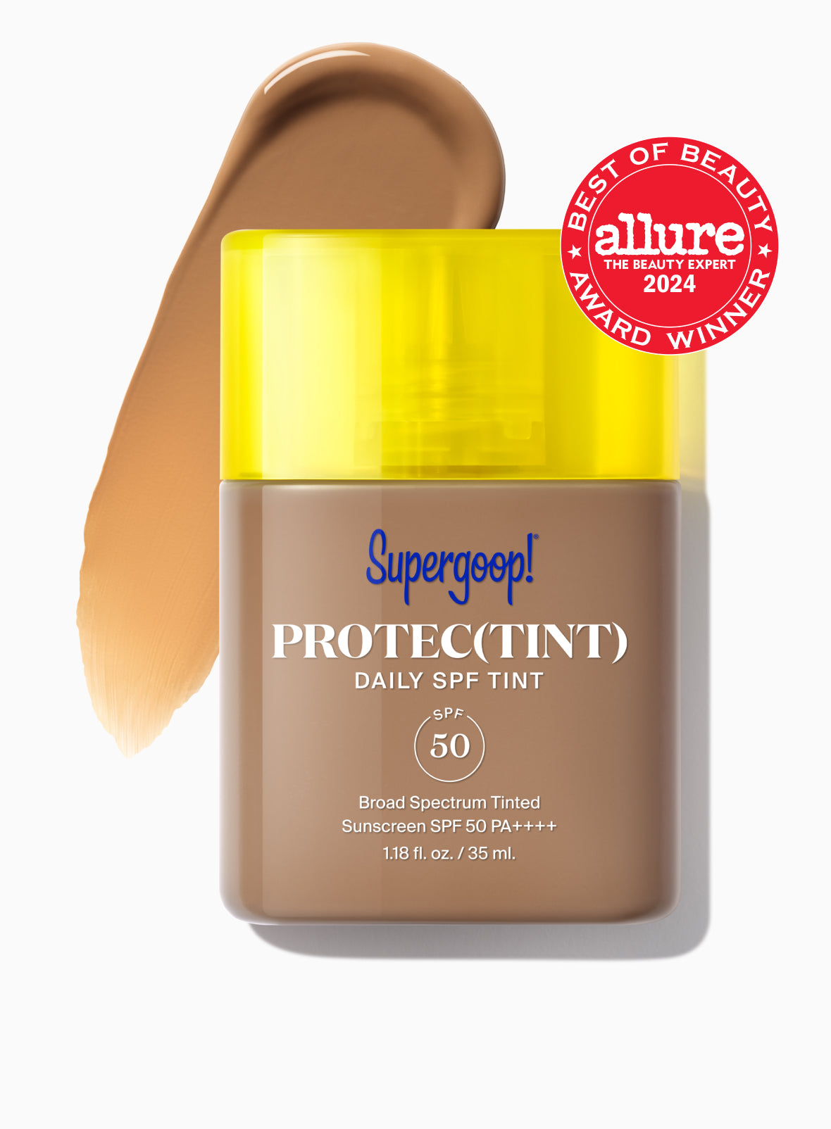 Supergoop! Protec(tint) Daily SPF Tint SPF 50 34C / 1.18 fl. oz. Packshot and goop