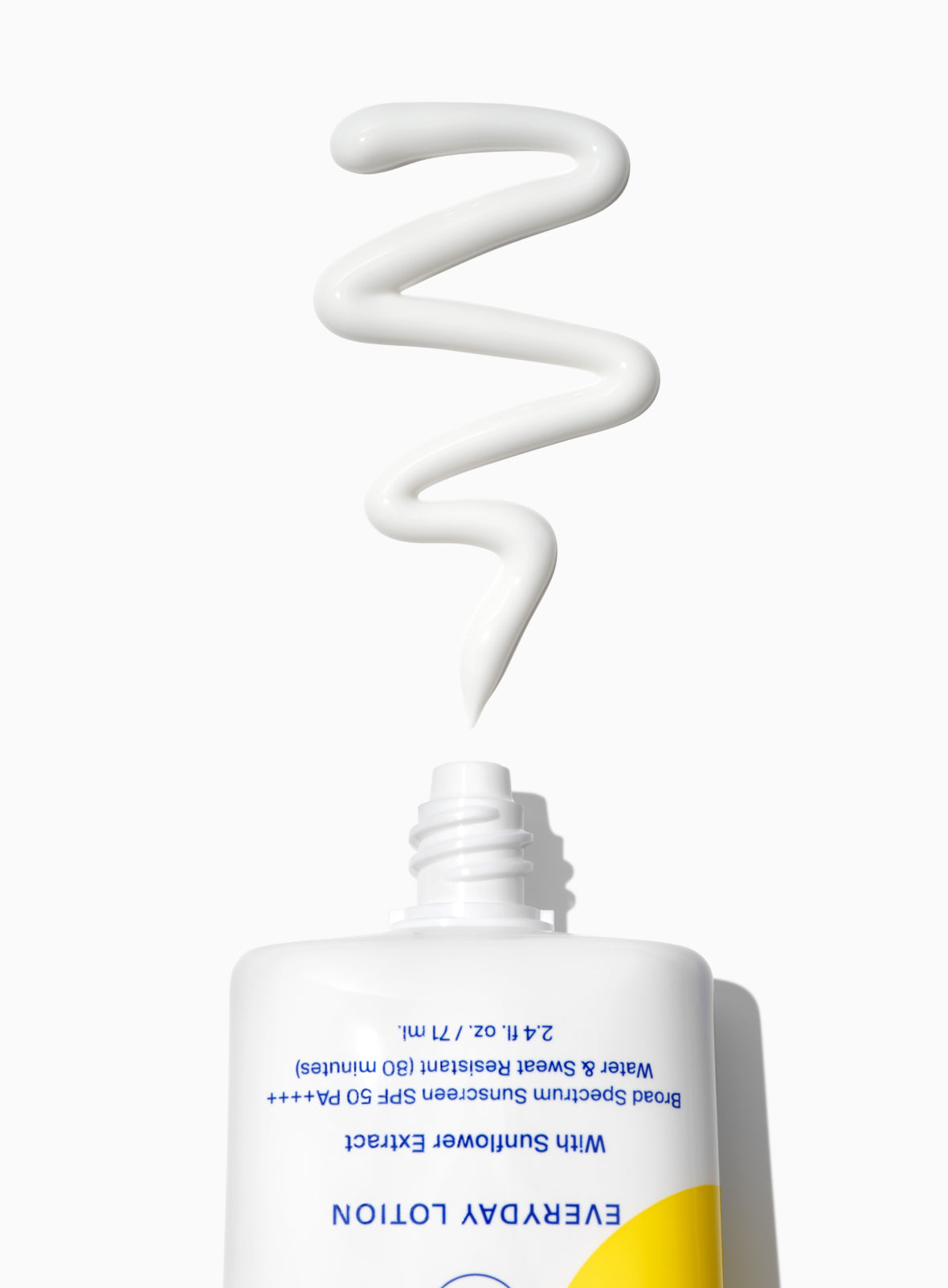 Supergoop! PLAY Everyday Lotion SPF 50 with Sunflower Extract applicator and texture for “3 Ways to PLAY” Travel Set