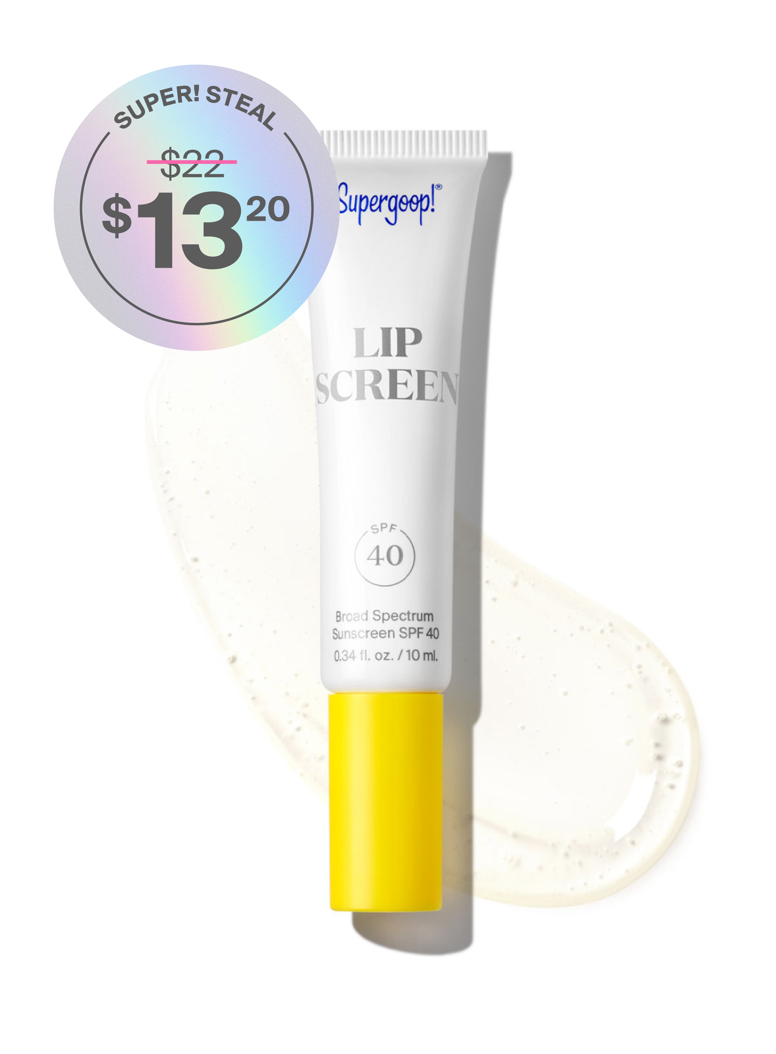 Supergoop! Lipscreen SPF 40 0.34 oz. Packshot and goop