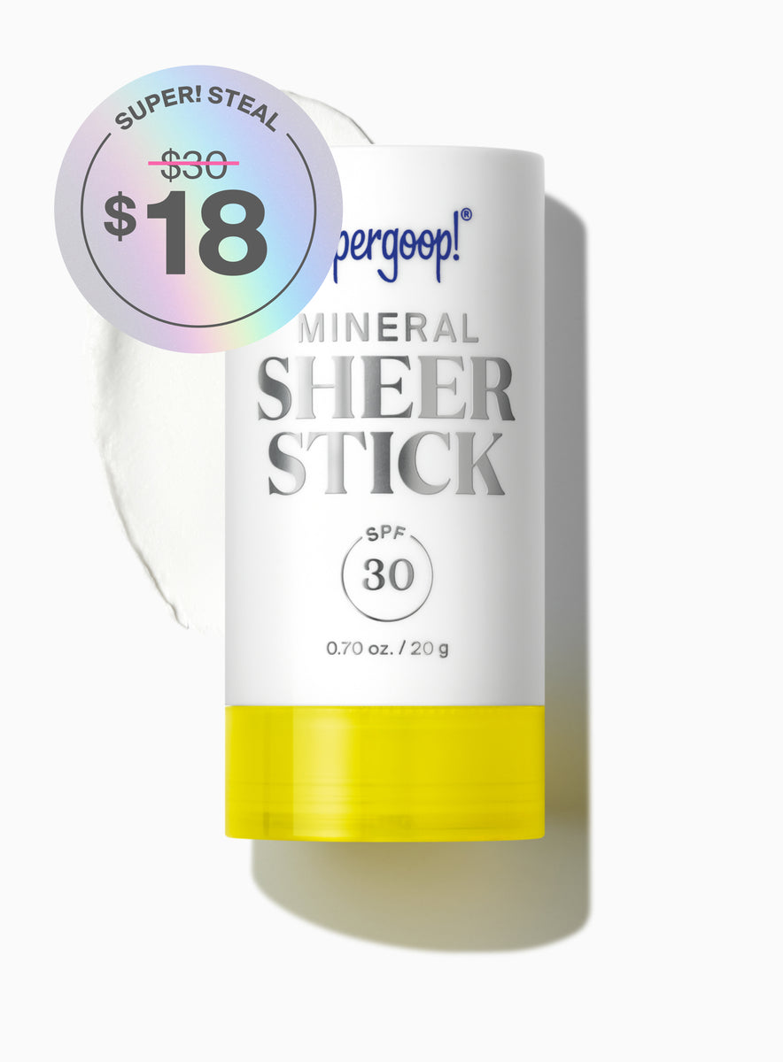 Supergoop! Mineral Sheer Stick SPF 30 0.70 oz. Packshot and goop