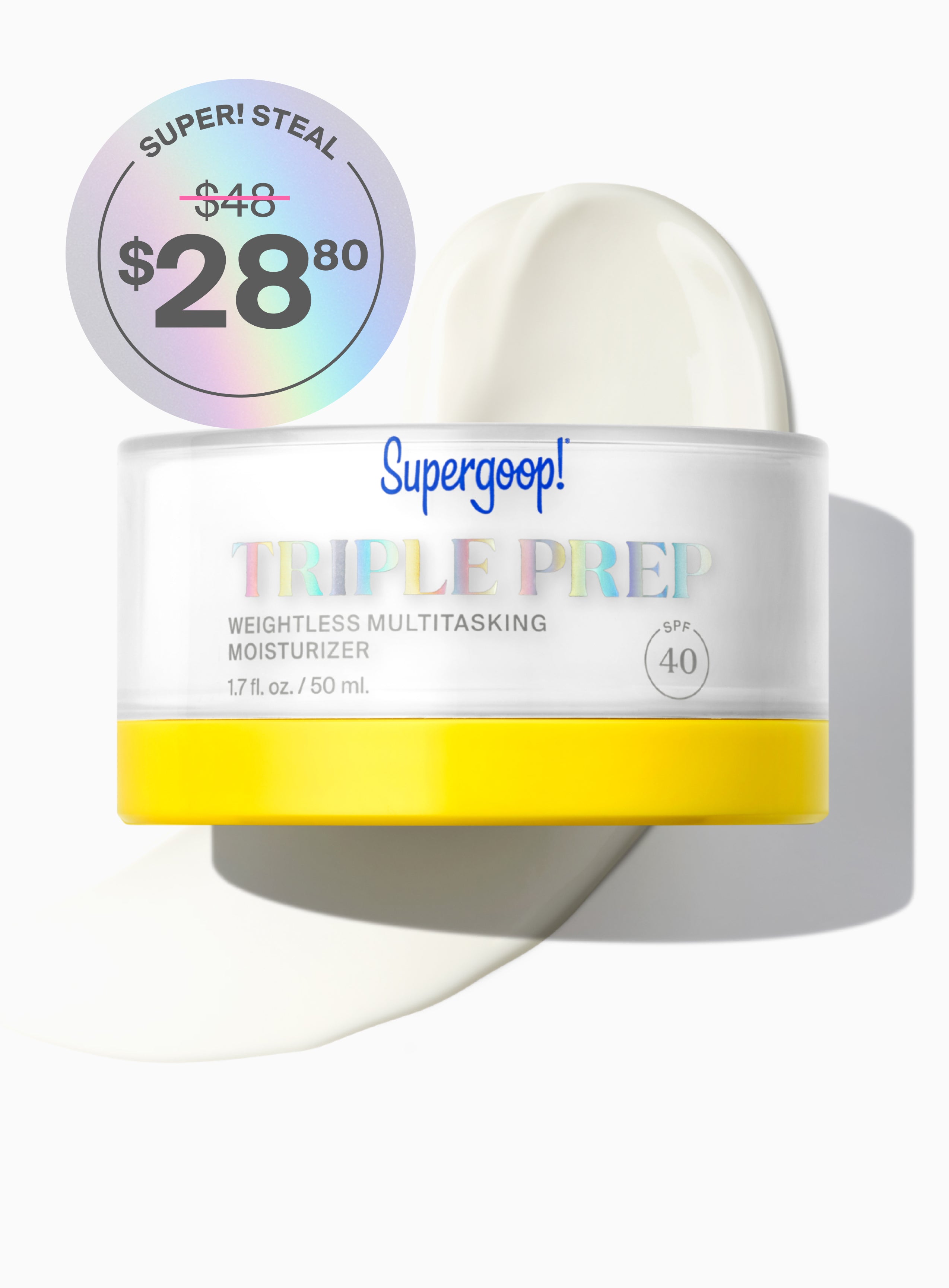 Triple Prep Weightless Multitasking Moisturizer SPF 40 1.7 fl. oz. Packshot and goop