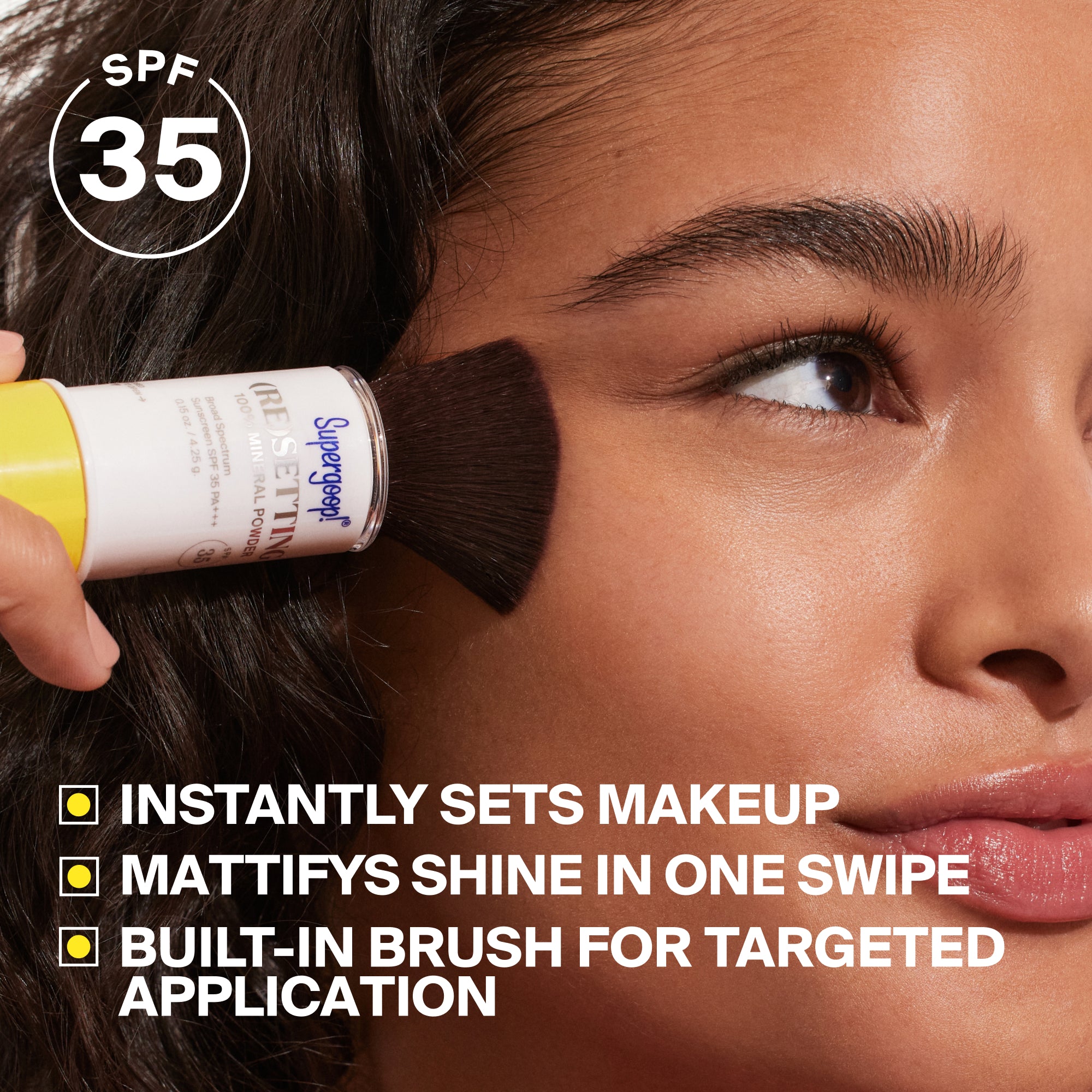(Re)setting 100% Mineral Powder SPF 35 in shade Translucent Light Medium Deep 