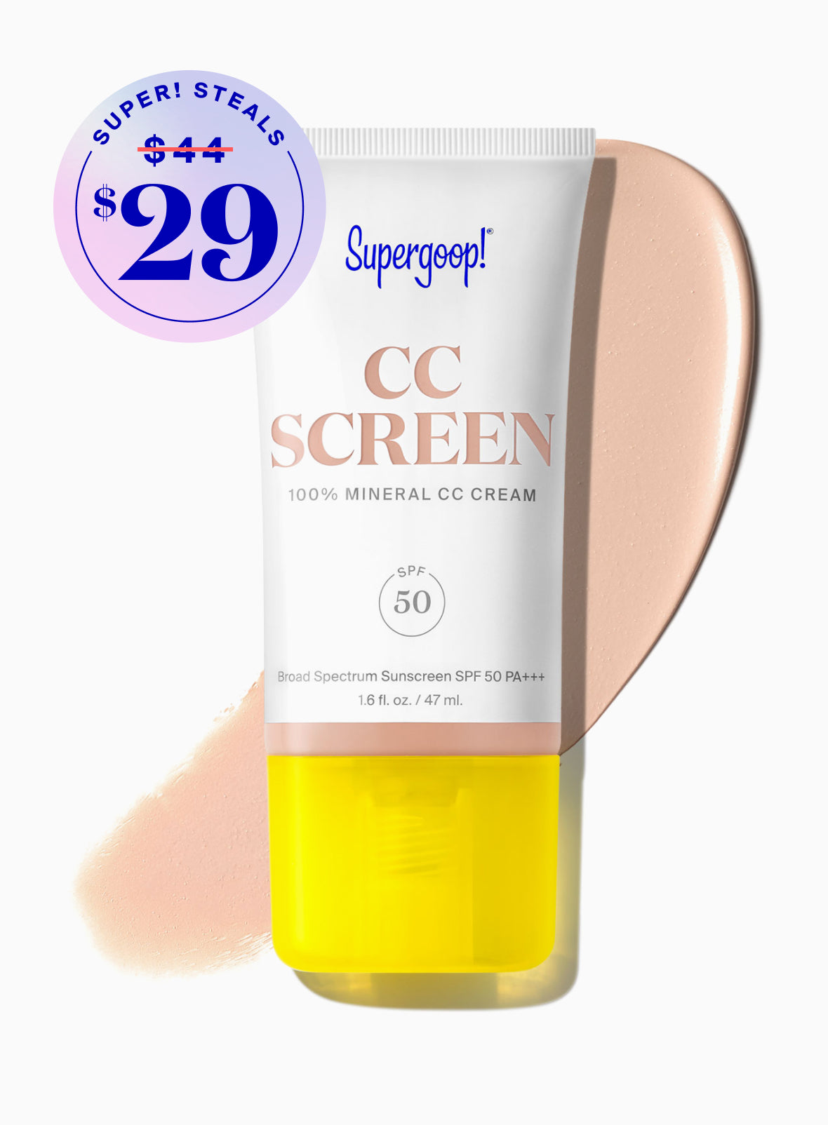 Supergoop! CC Screen 100% Mineral CC Cream SPF 50 110C / 1.6 fl. oz. Packshot and goop