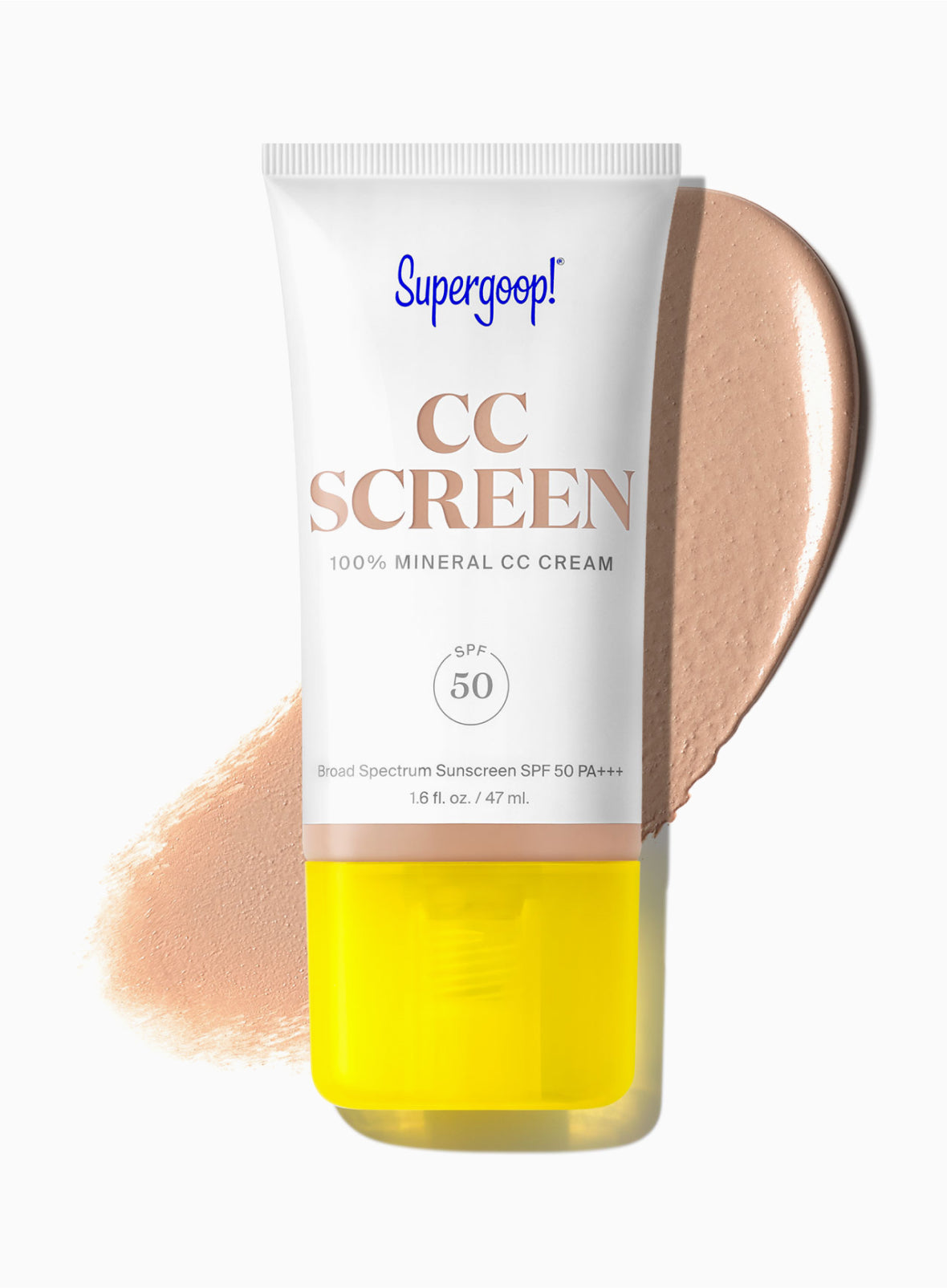 Supergoop! CC Screen 100% Mineral CC Cream SPF 50 206W / 1.6 fl. oz. Packshot and goop