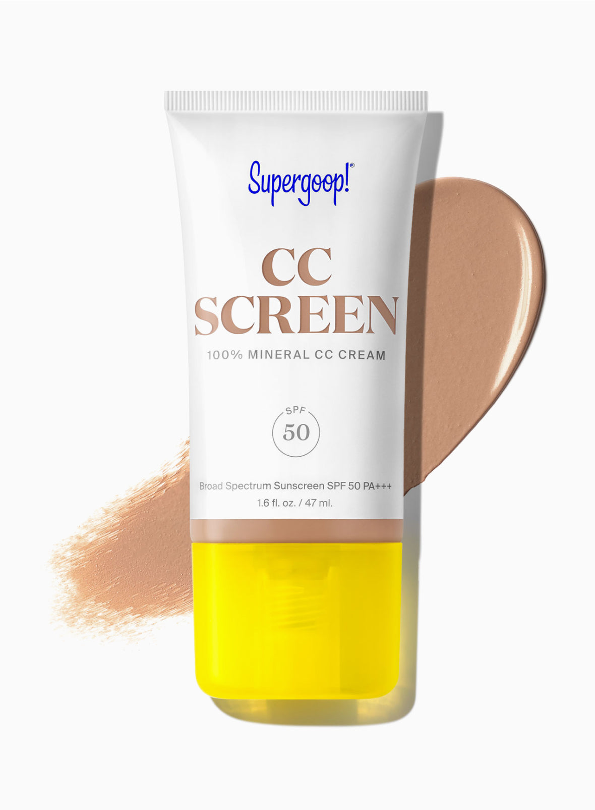 Supergoop! CC Screen 100% Mineral CC Cream SPF 50 336W / 1.6 fl. oz. Packshot and goop