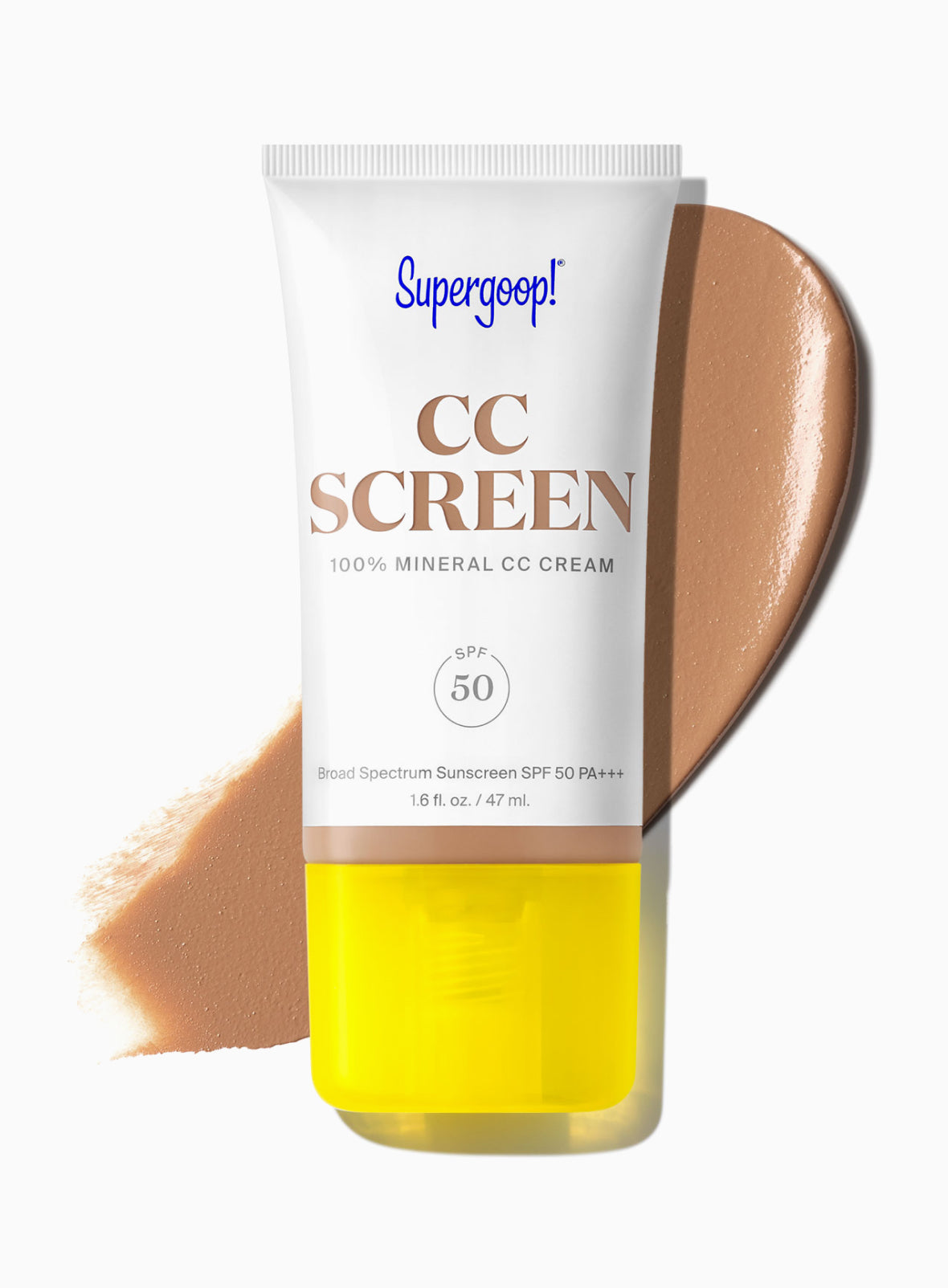 Supergoop! CC Screen 100% Mineral CC Cream SPF 50 346W / 1.6 fl. oz. Packshot and goop