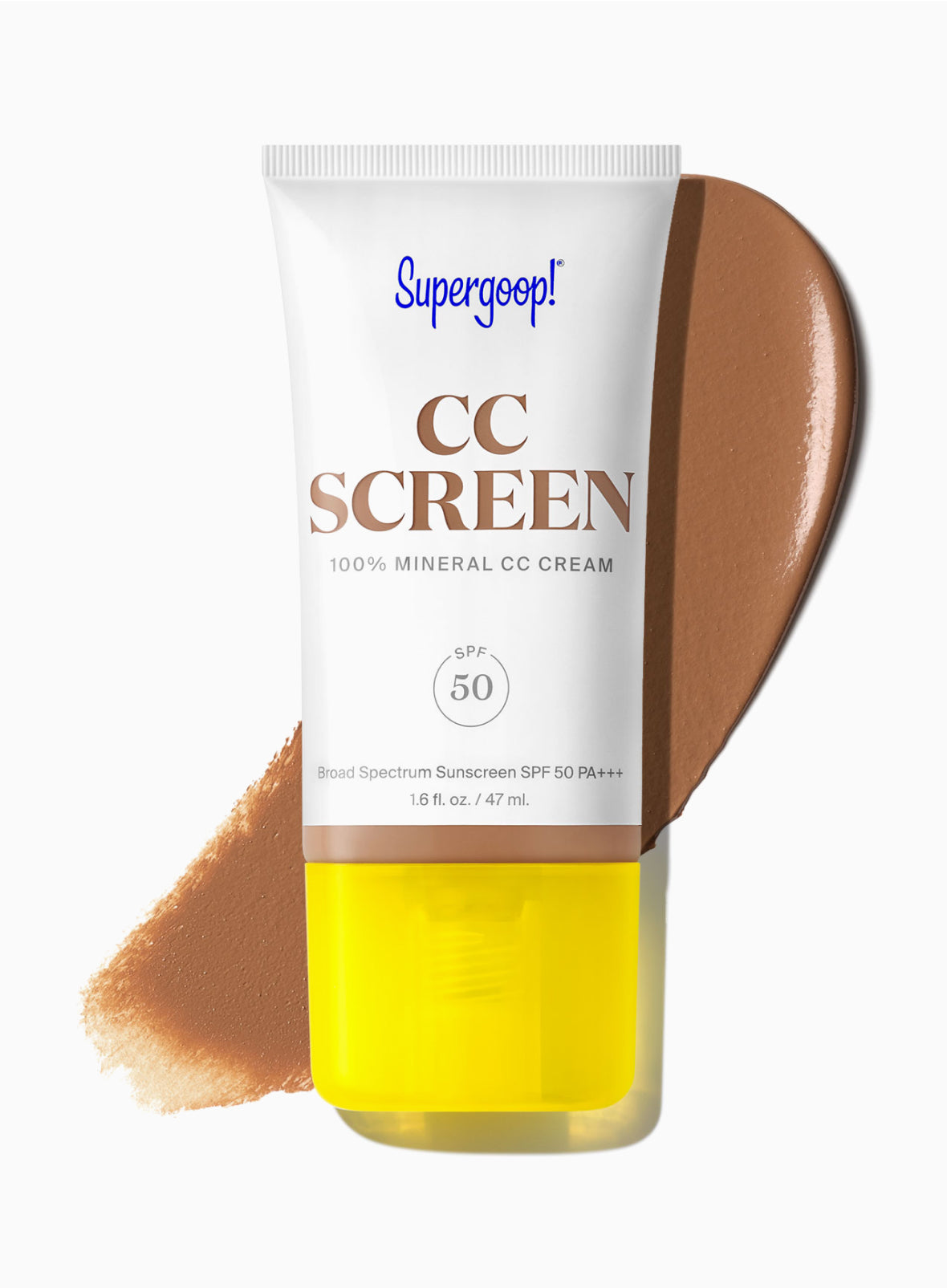 Supergoop! CC Screen 100% Mineral CC Cream SPF 50 416W / 1.6 fl. oz. Packshot and goop