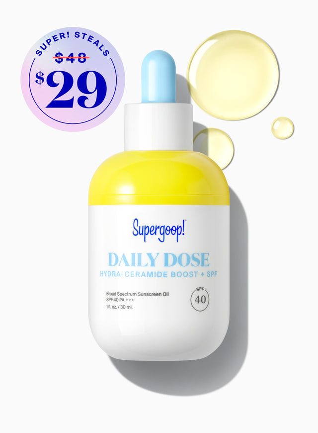 Supergoop! Daily Dose Hydra-Ceramide Boost + SPF 40 Oil Packshot and goop