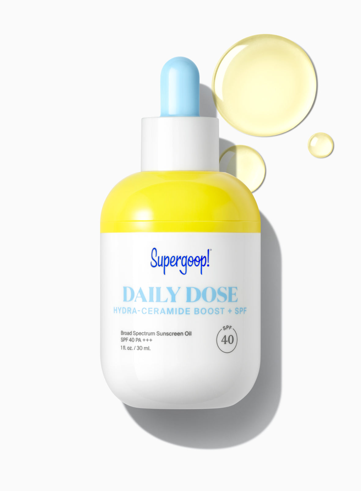 Supergoop! Daily Dose Hydra-Ceramide Boost + SPF 40 Oil Packshot and goop