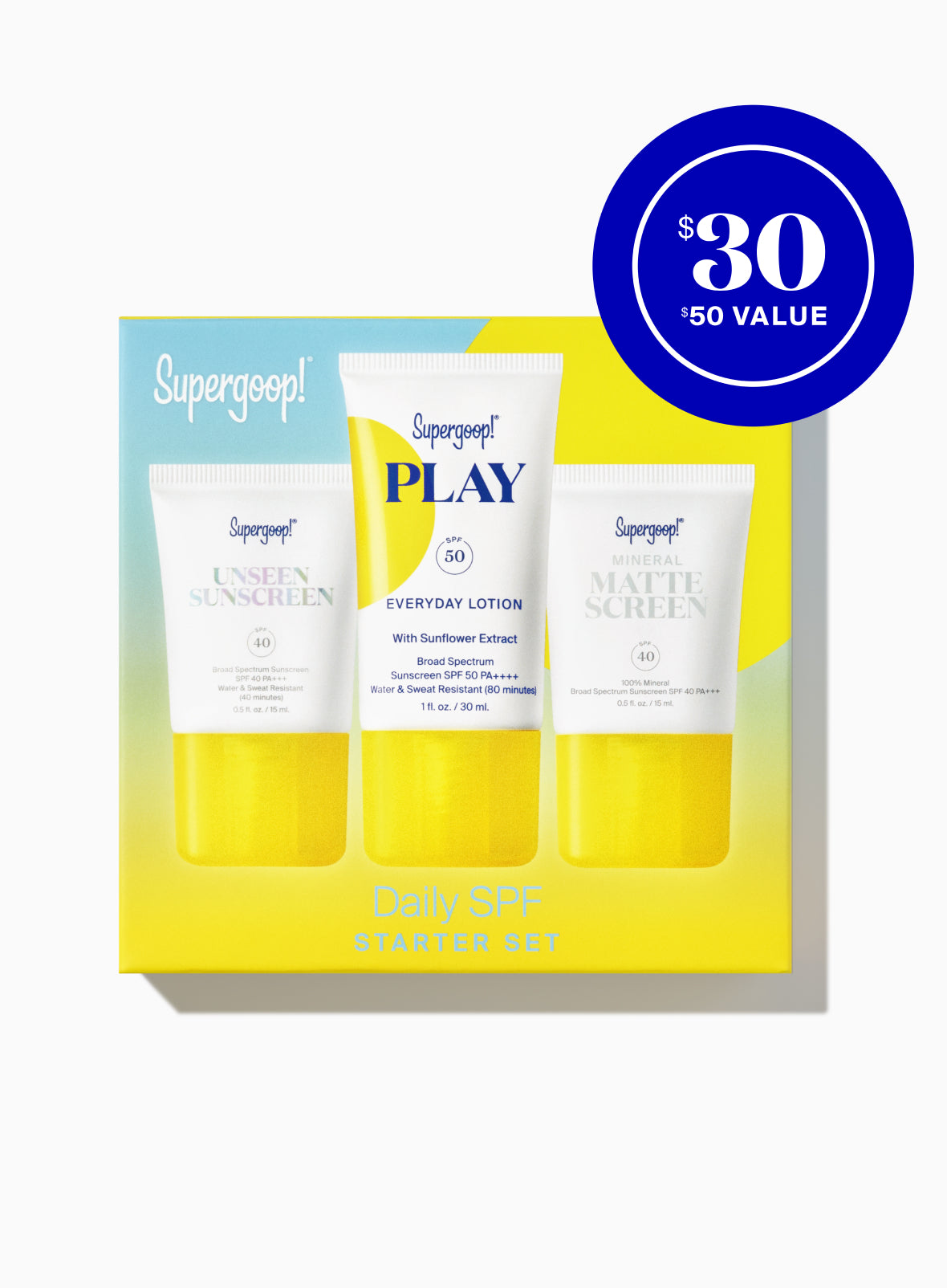 Supergoop! | Daily SPF Starter Set carton