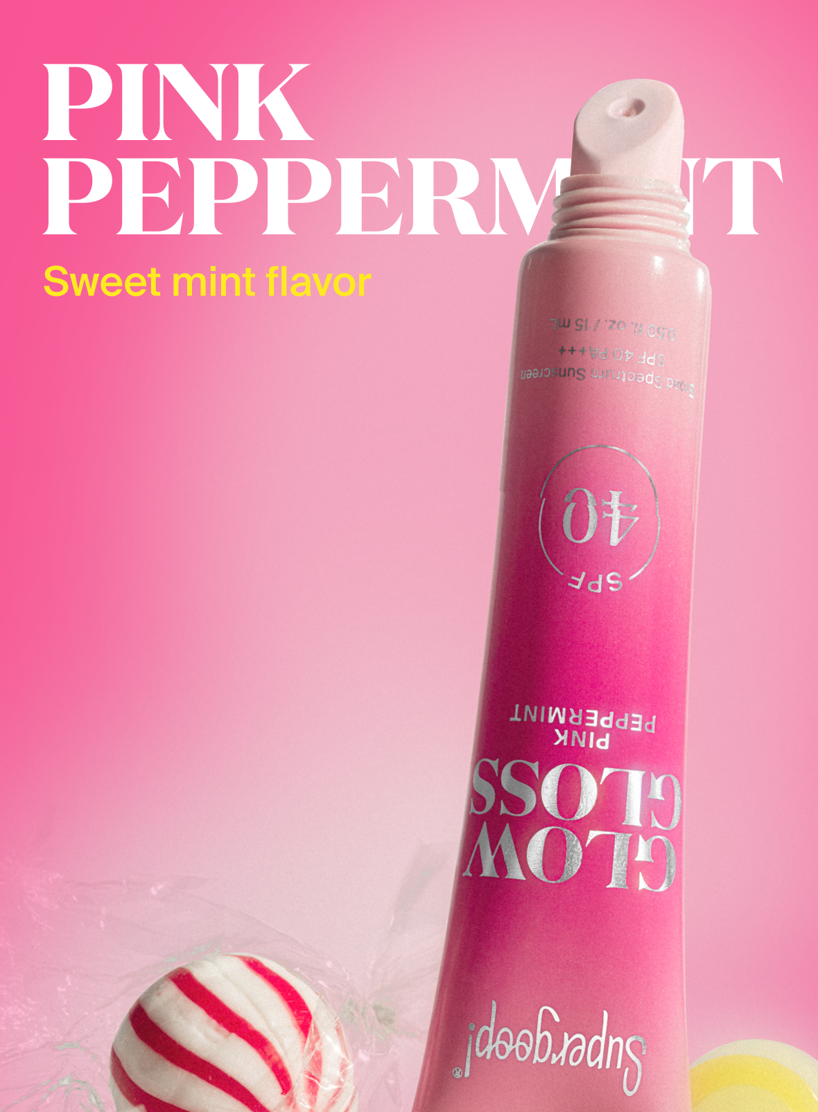 Supergoop! | Glow Gloss SPF 40 Lip Balm Pink Peppermint