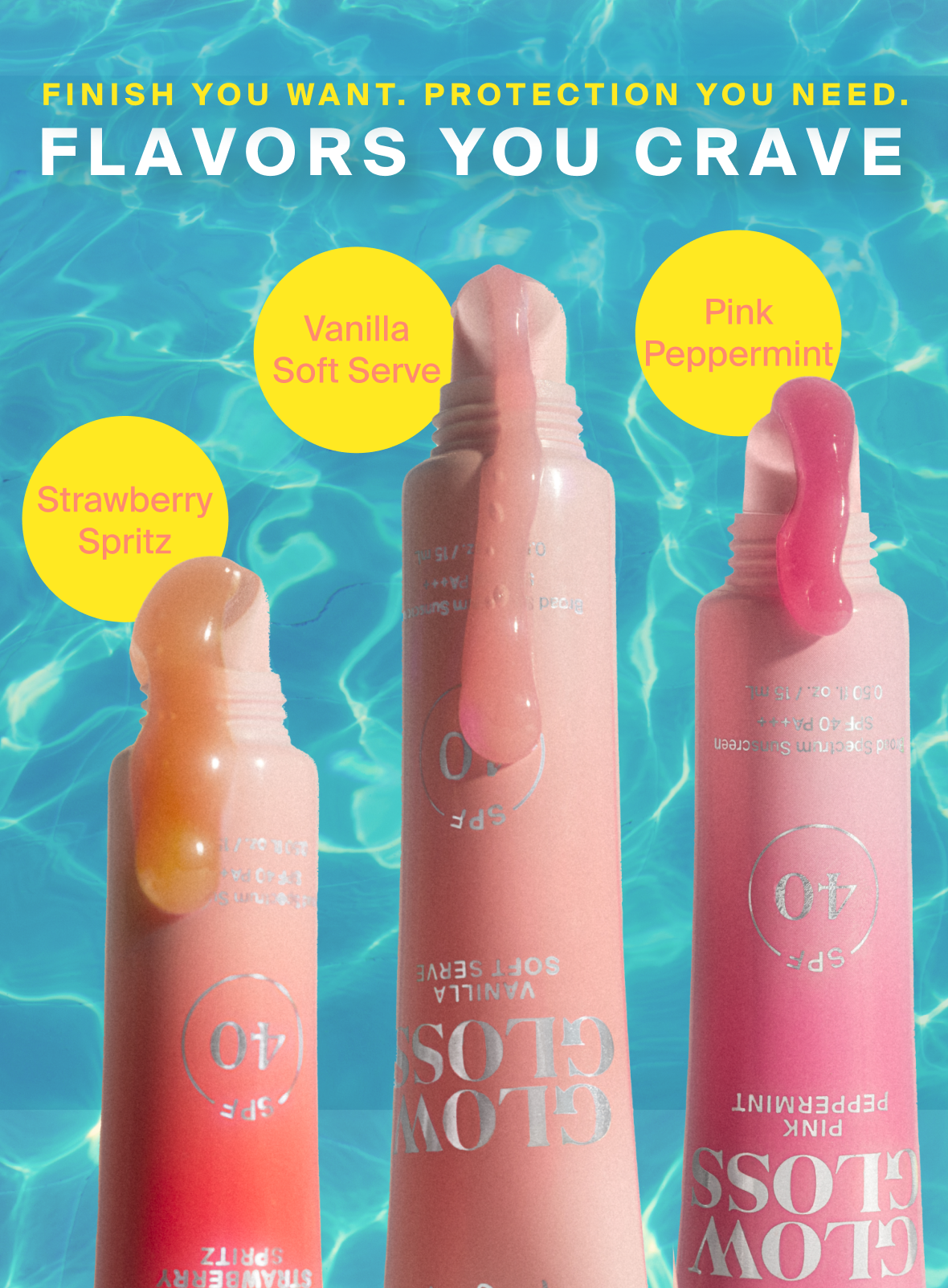 Supergoop! | Glow Gloss SPF 40 Lip BalmStrawberry Spritz / Vanilla Soft-Serve / Pink Peppermint