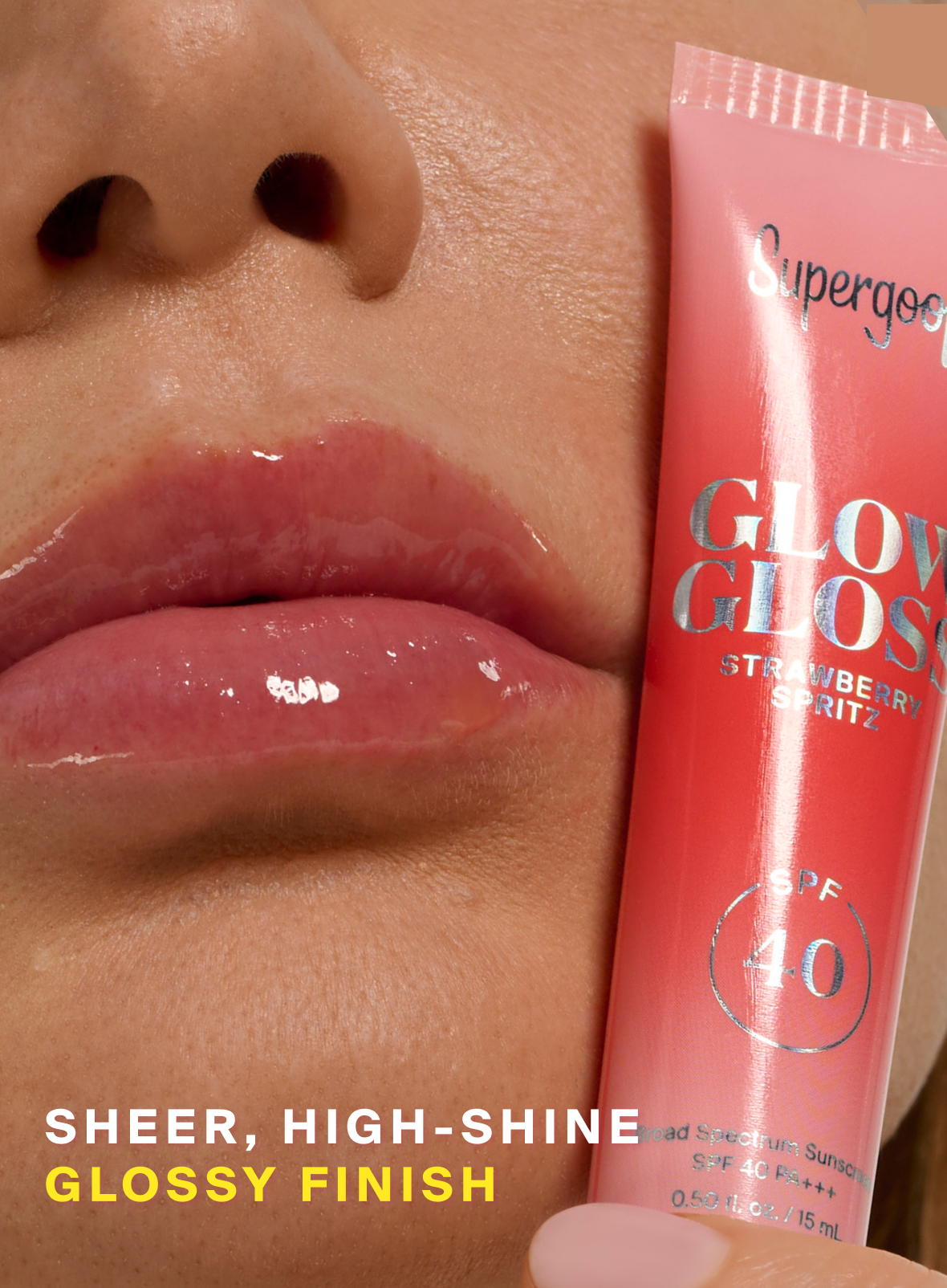 Supergoop! | Glow Gloss SPF 40 Lip Balm Strawberry Spritz