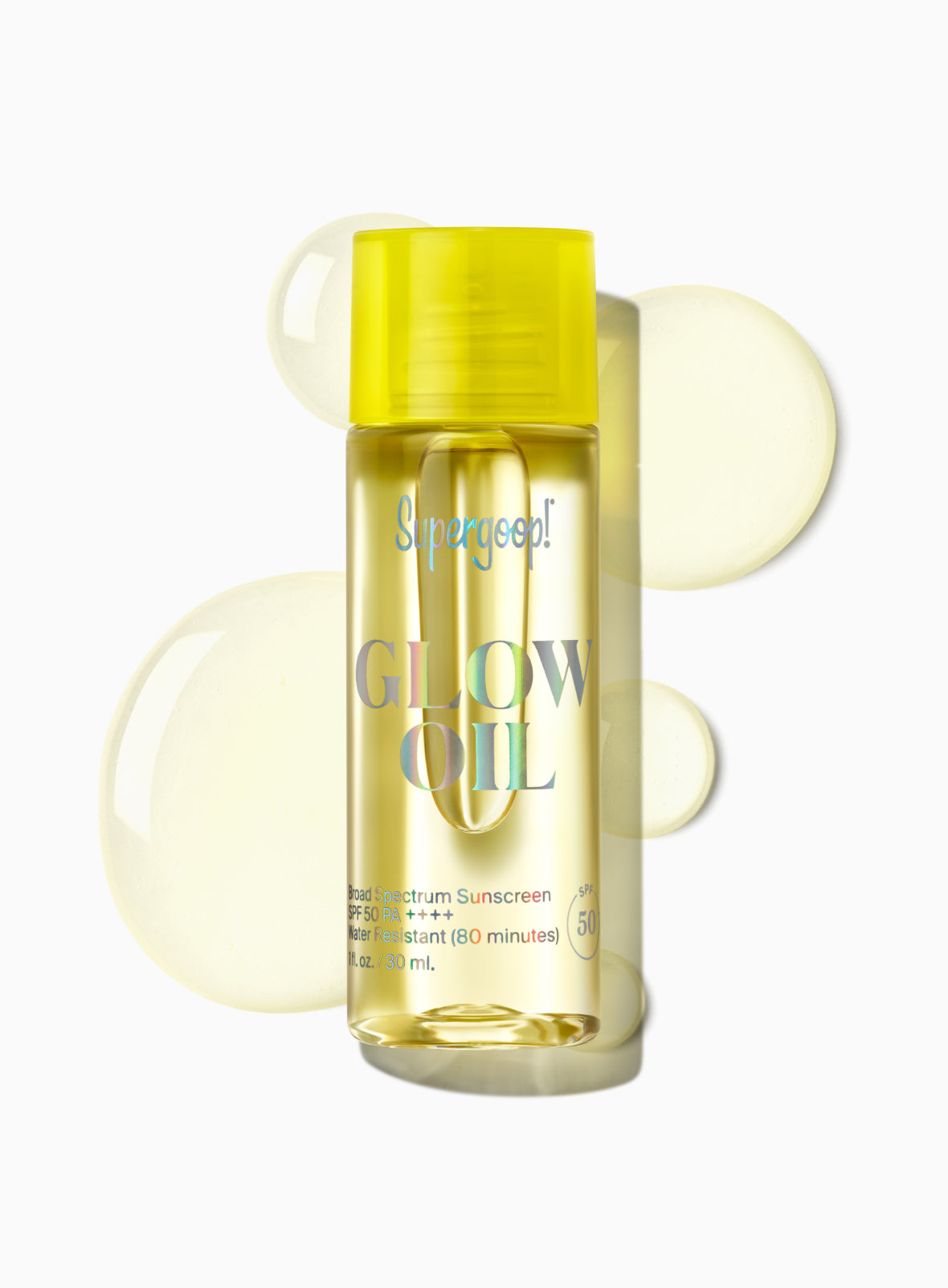 Supergoop! Glow Oil SPF 50 1 fl. oz. packshot and goop