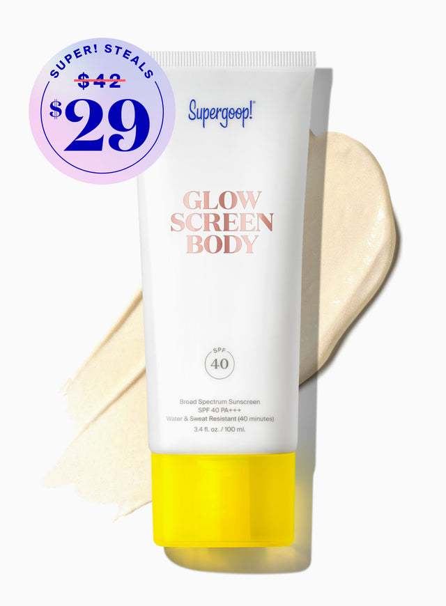 Supergoop! Glowscreen Body SPF 40 3.4 fl. oz. Packshot and goop