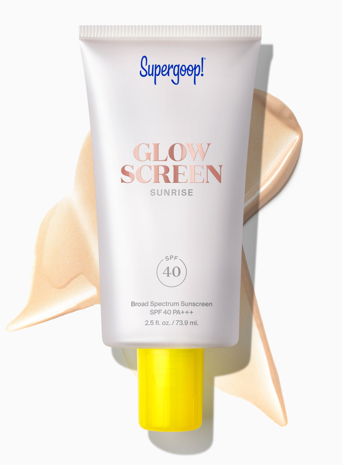 Supergoop! Glowscreen SPF 40 Sunrise / 2.5 fl. oz. Packshot and goop