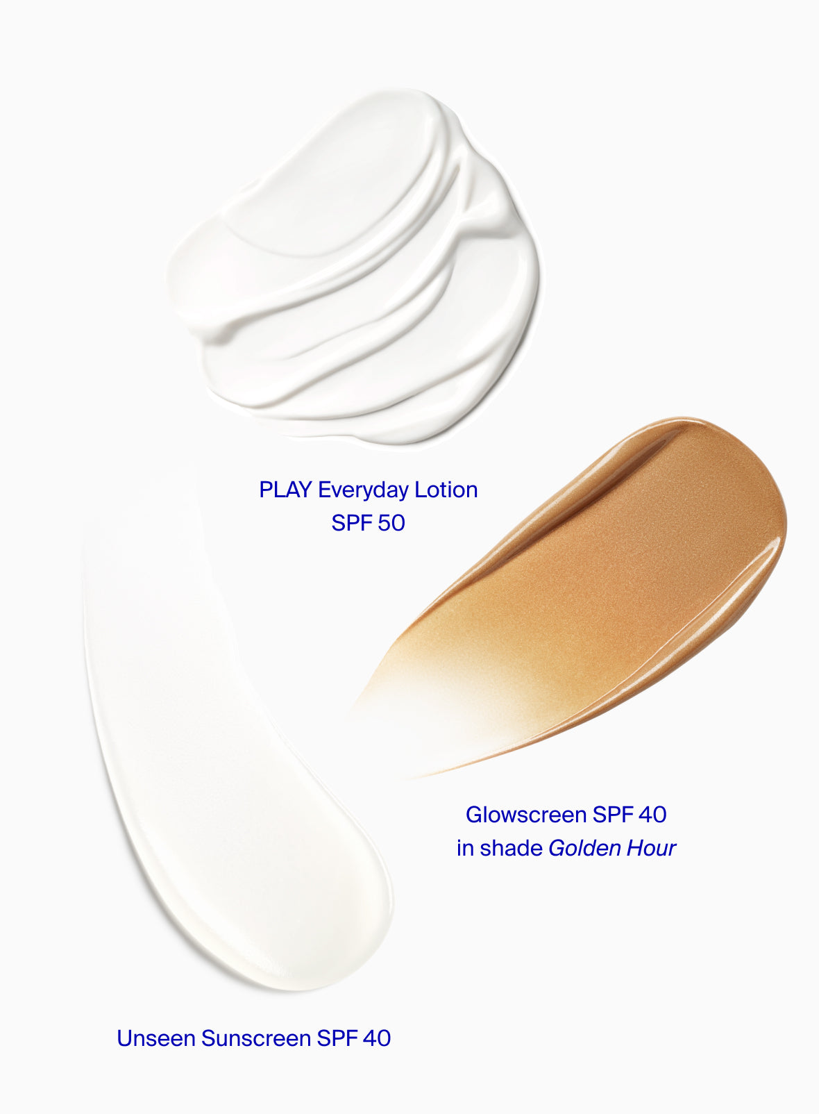 Supergoop! Award Winners SPF Super! Set PLAY Everyday Lotion SPF 50 with Sunflower Extract 18 fl. oz. Unseen Sunscreen SPF 40 1.7 fl. oz. Glowscreen SPF 40 Golden Hour / 1.7 fl. oz. goop