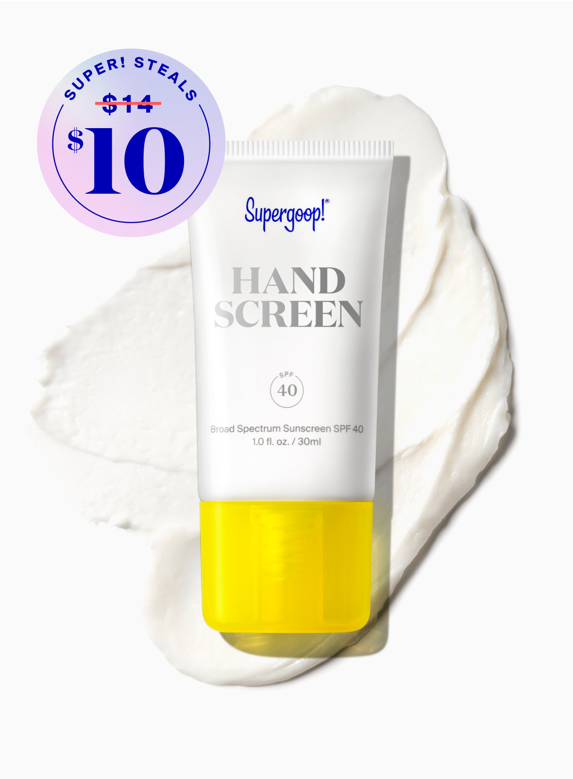 Supergoop! Handscreen SPF 40 / 1 fl. oz. Packshot and goop