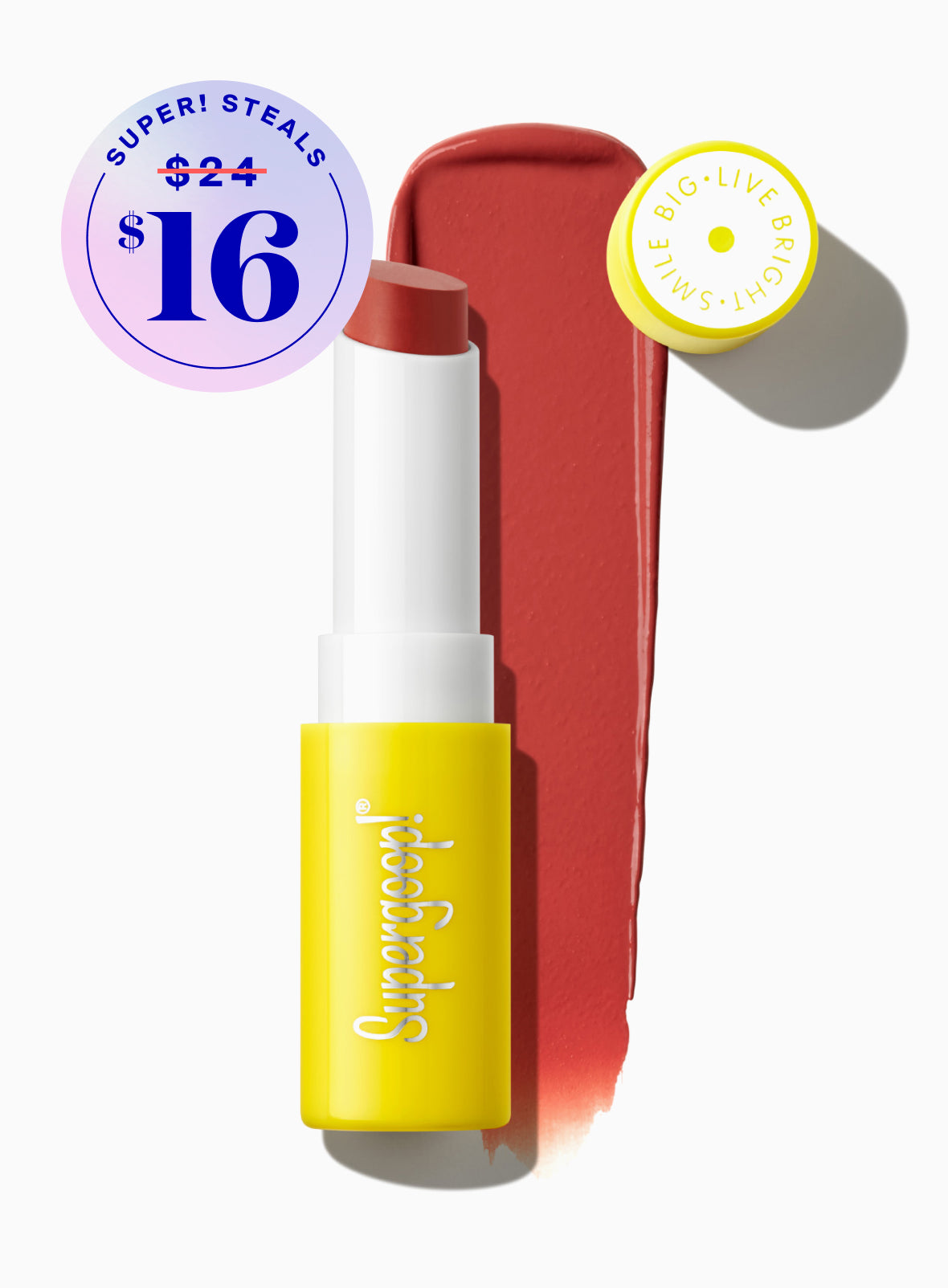 Supergoop! Lipshade 100% Mineral SPF 30 Hydrating Lipstick / High Five Packshot and goop