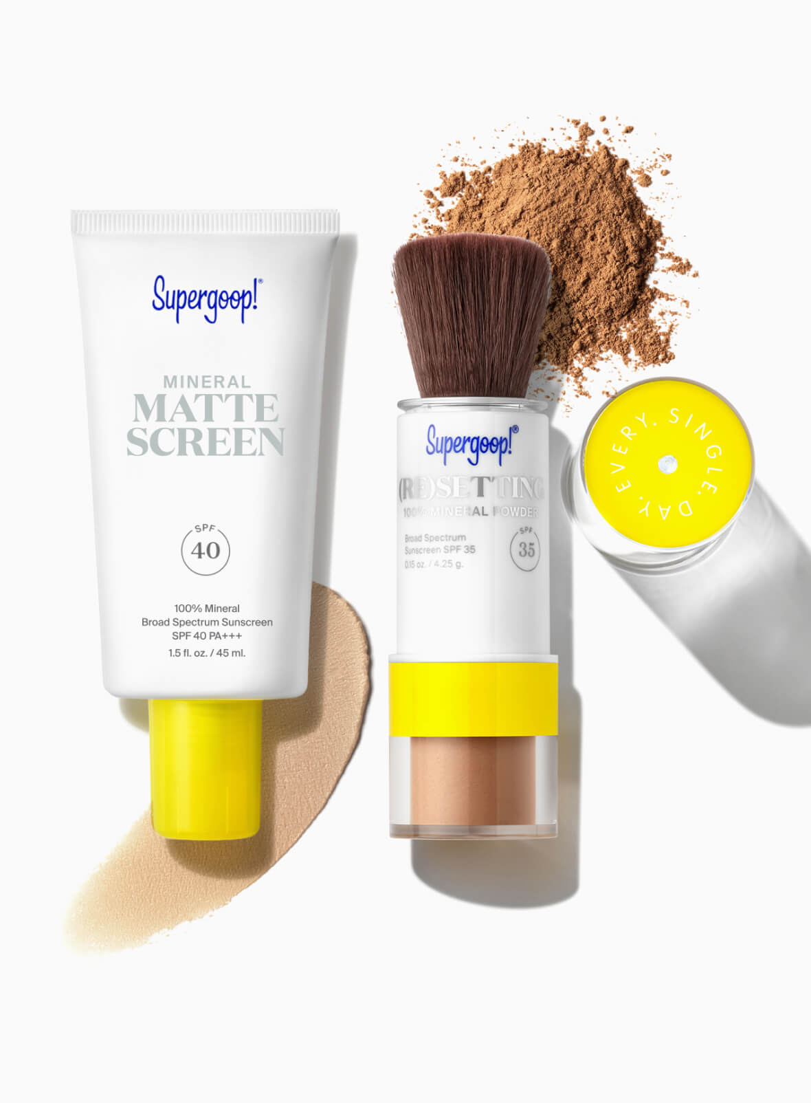 Supergoop! The Matte Prime & Reapply Set with Deep Powder Packshot with goop