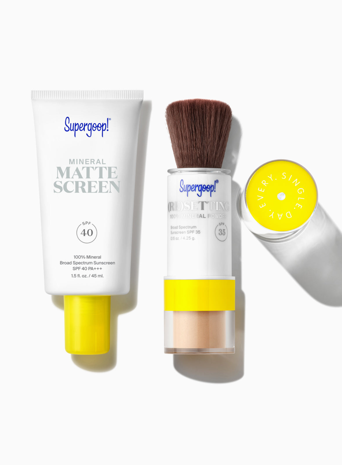 Supergoop! The Matte Prime & Reapply Set with Light Powder Packshot