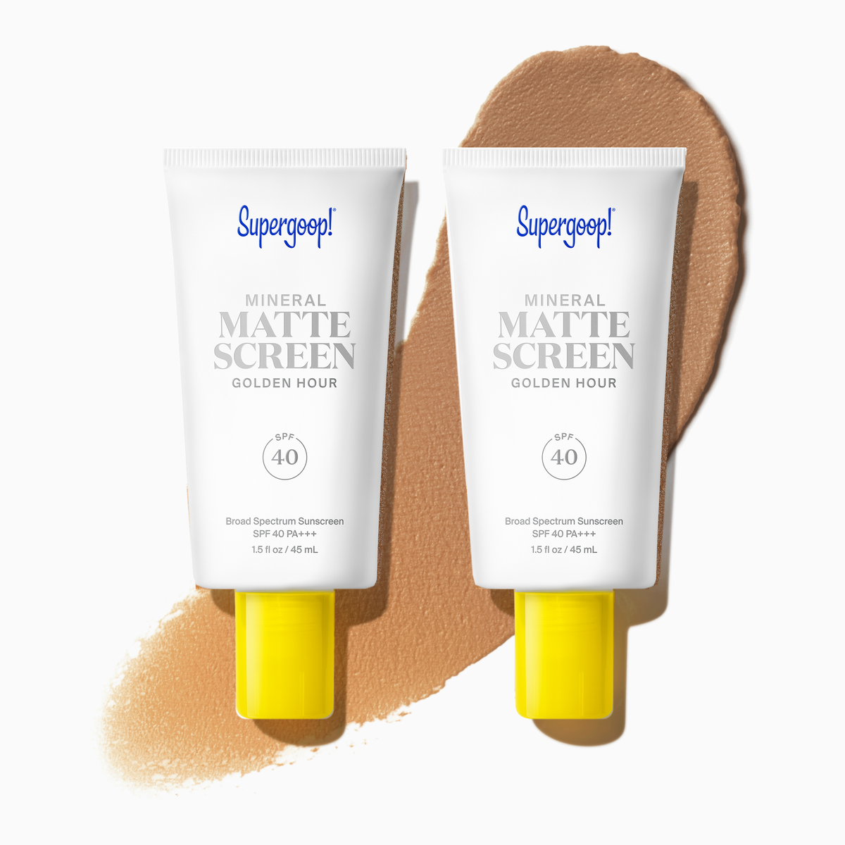 Supergoop! Mineral Mattescreen SPF 40 Golden Hour  2-pack Packshot and goop