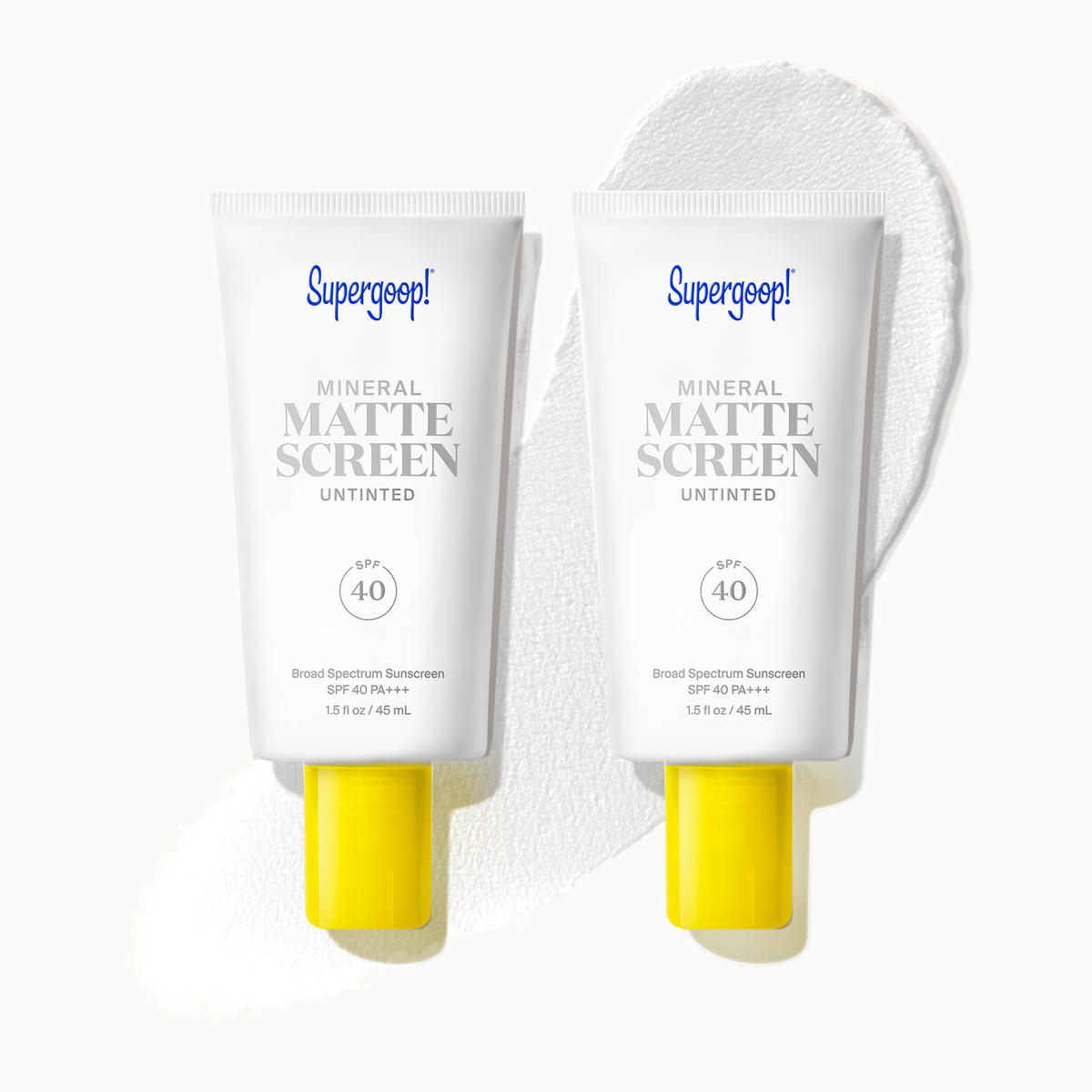 Supergoop! Mineral Mattescreen SPF 40 Untinted 2-pack Packshot and goop