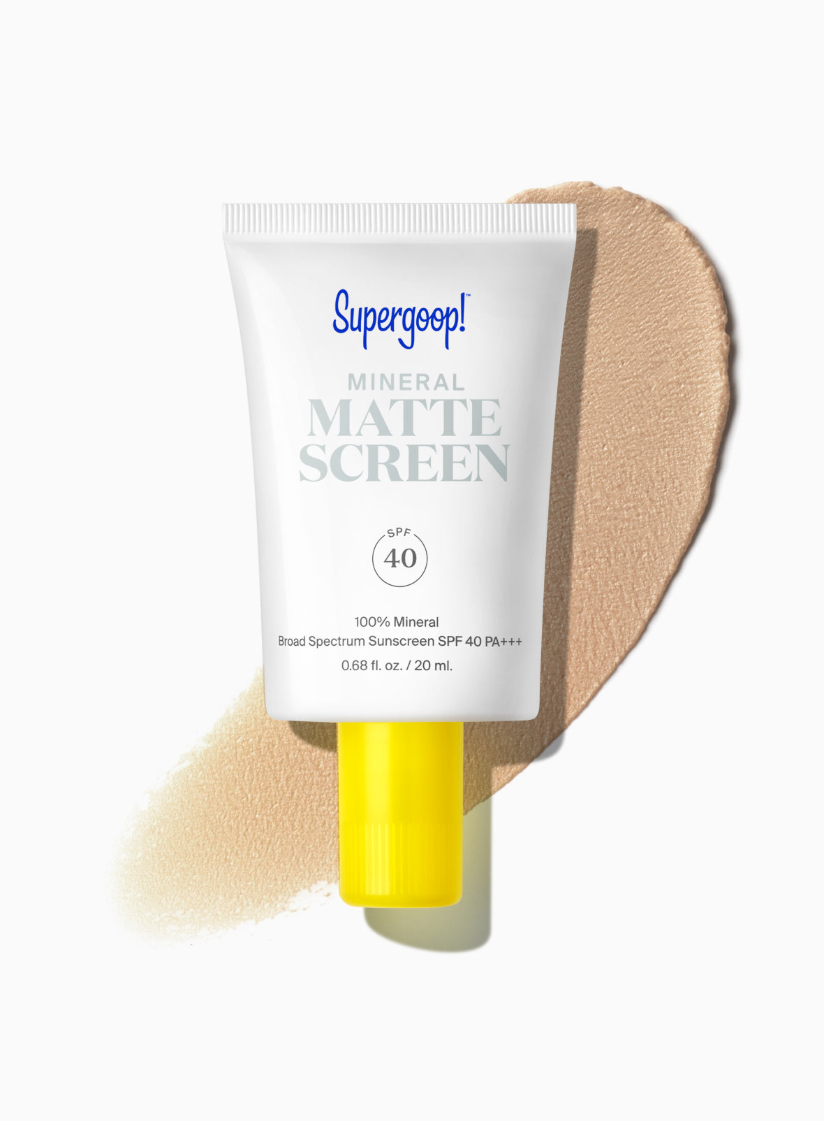 Supergoop! Mineral Mattescreen SPF 40 0.68 fl. oz. Packshot and goop