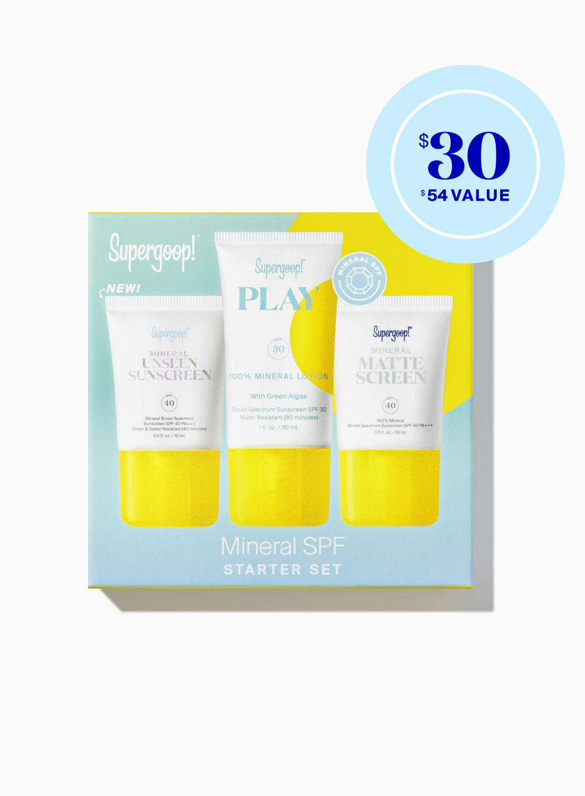 Supergoop! | Mineral SPF Starter Set carton