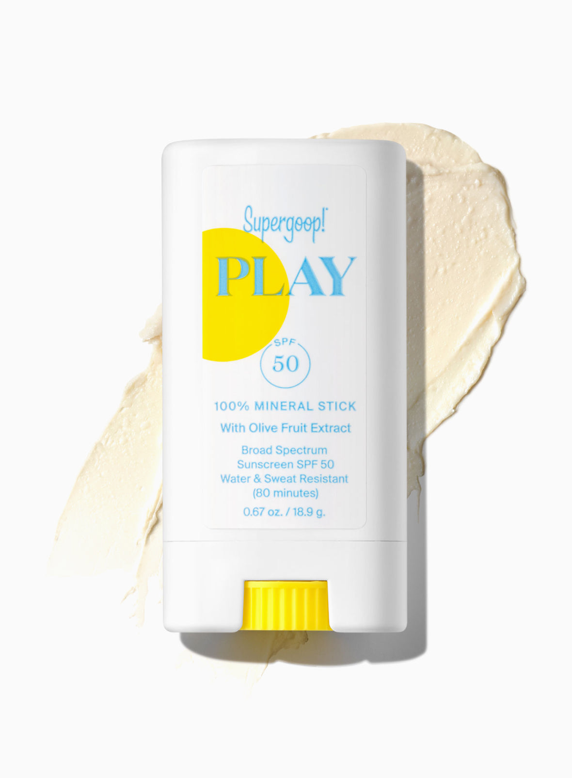 Supergoop! 100% Mineral Sunscreen Stick SPF 50 Packshot and goop