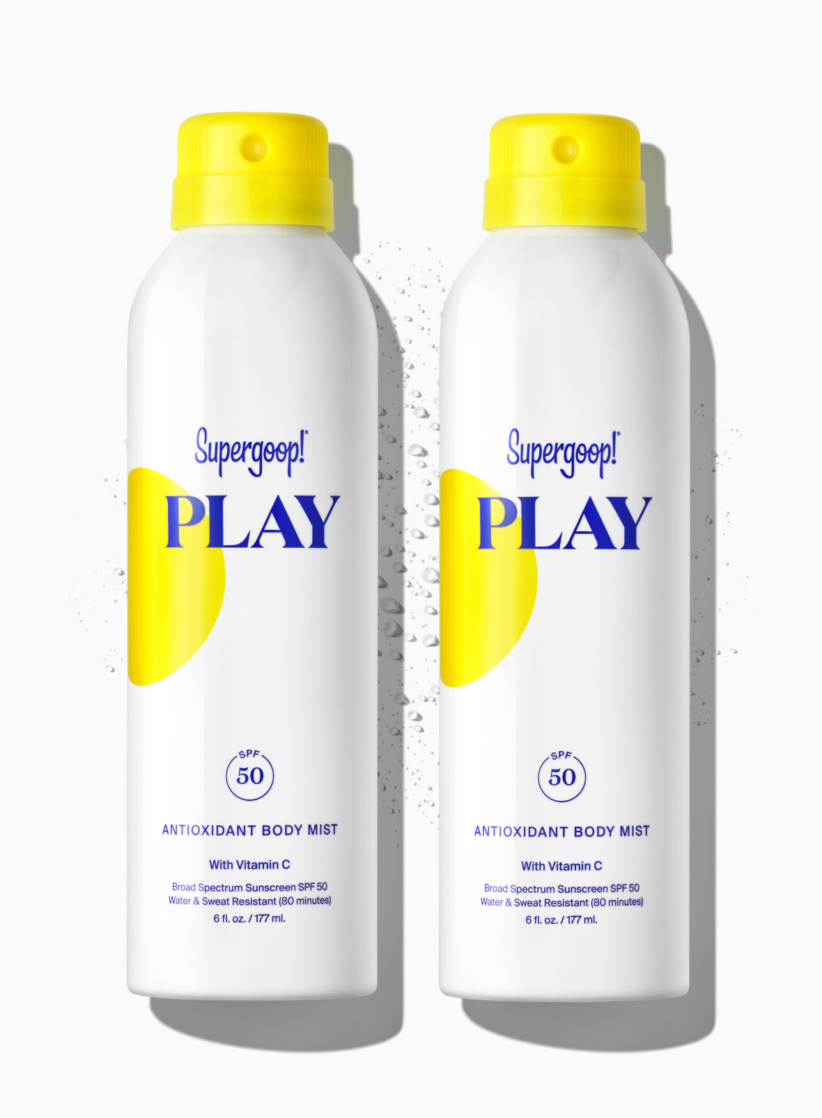 Supergoop! PLAY Antioxidant Body Mist SPF 50 with Vitamin C 2-pack Mist Packshot and goop 