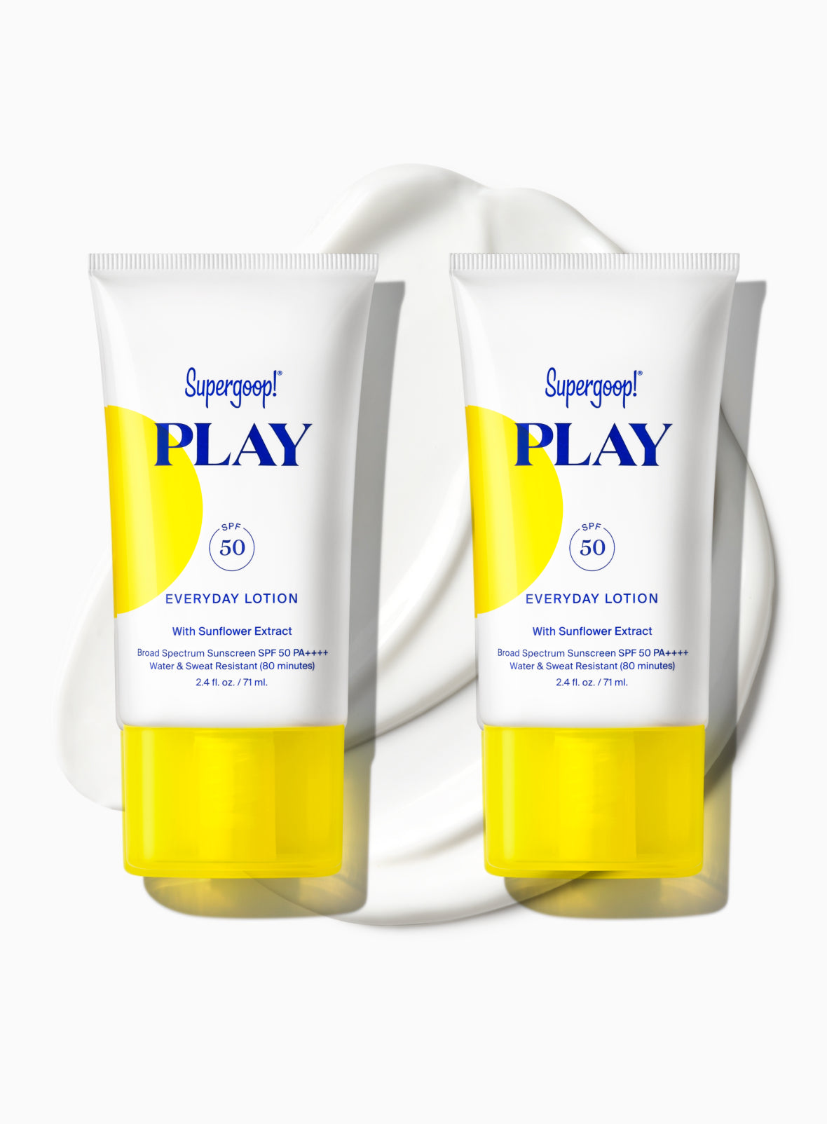 Supergoop! PLAY Everyday Lotion SPF 50 with Sunflower Extract 2-pack Packshot and goop