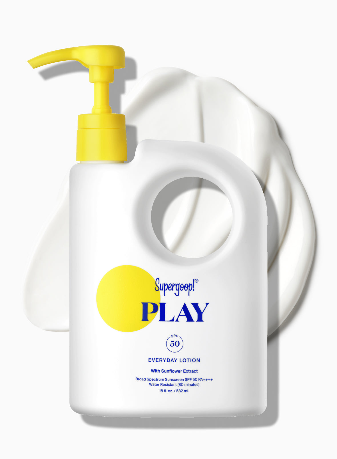 Supergoop! PLAY Everyday Lotion SPF 50 with Sunflower Extract 18 fl. oz. Packshot and goop