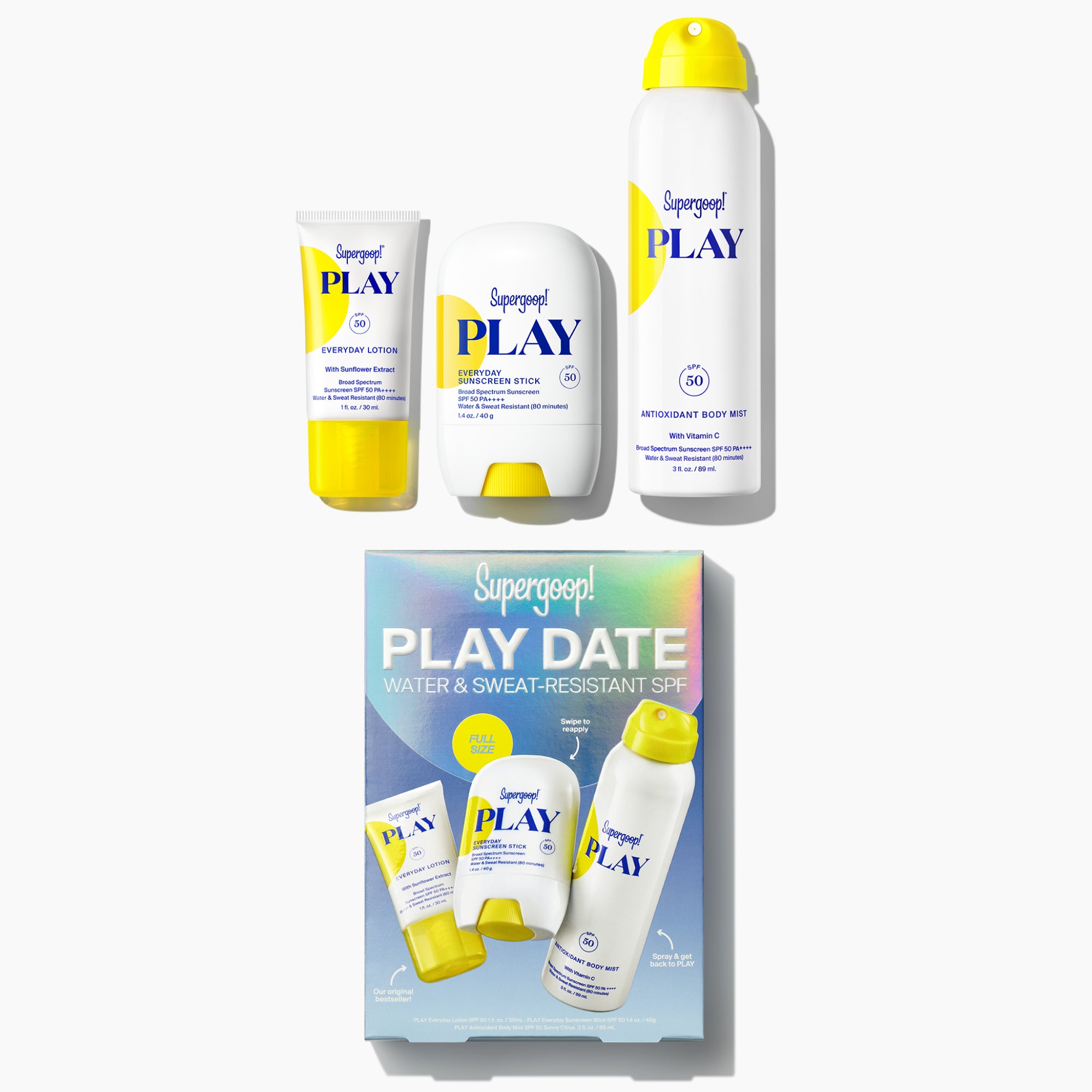 Supergoop! PLAY Date Pool & Sport SPF - Sunscreen Set