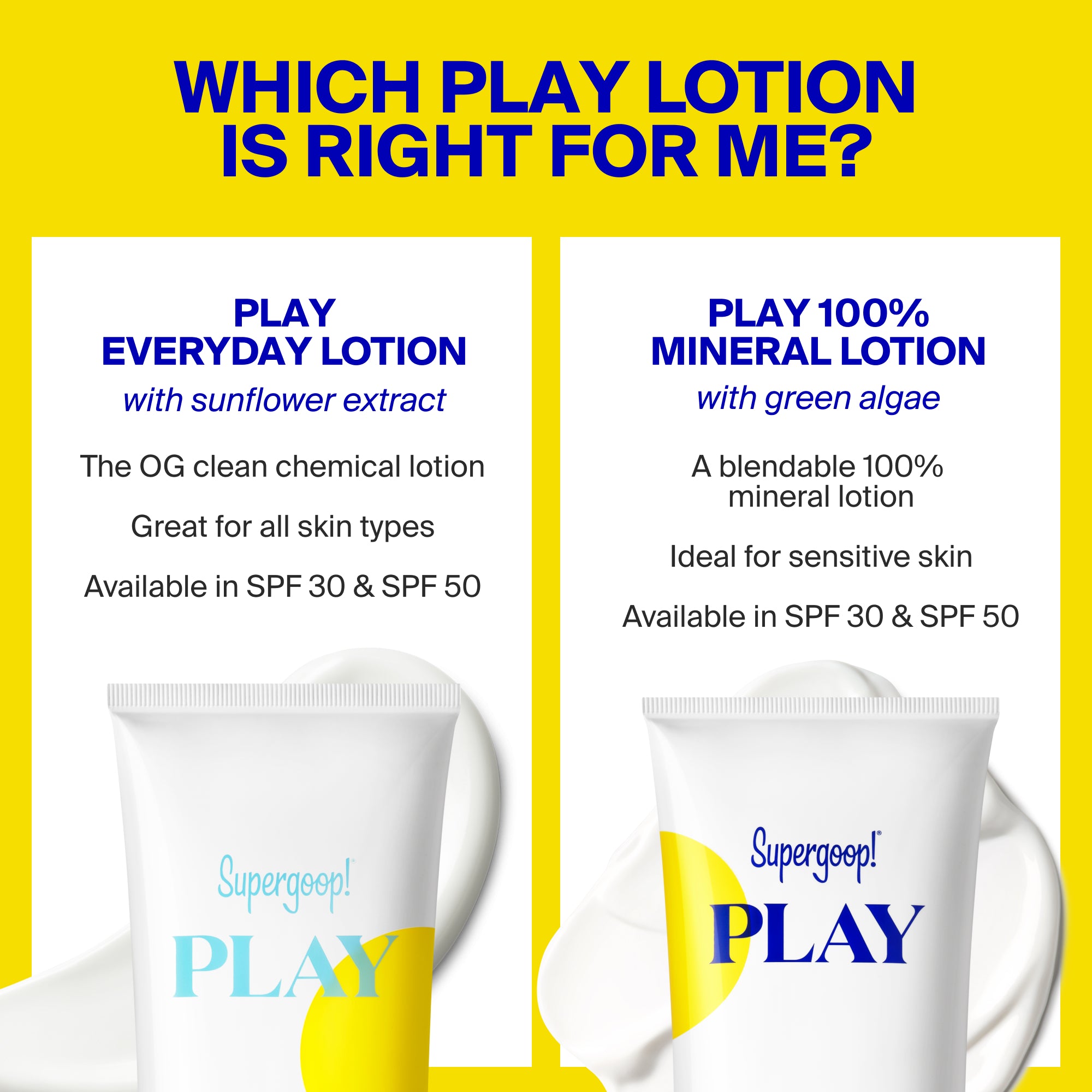 PLAY 100% Mineral Lotion SPF 30 with Green Algae / 3.4 fl. oz. 1 fl. oz. 