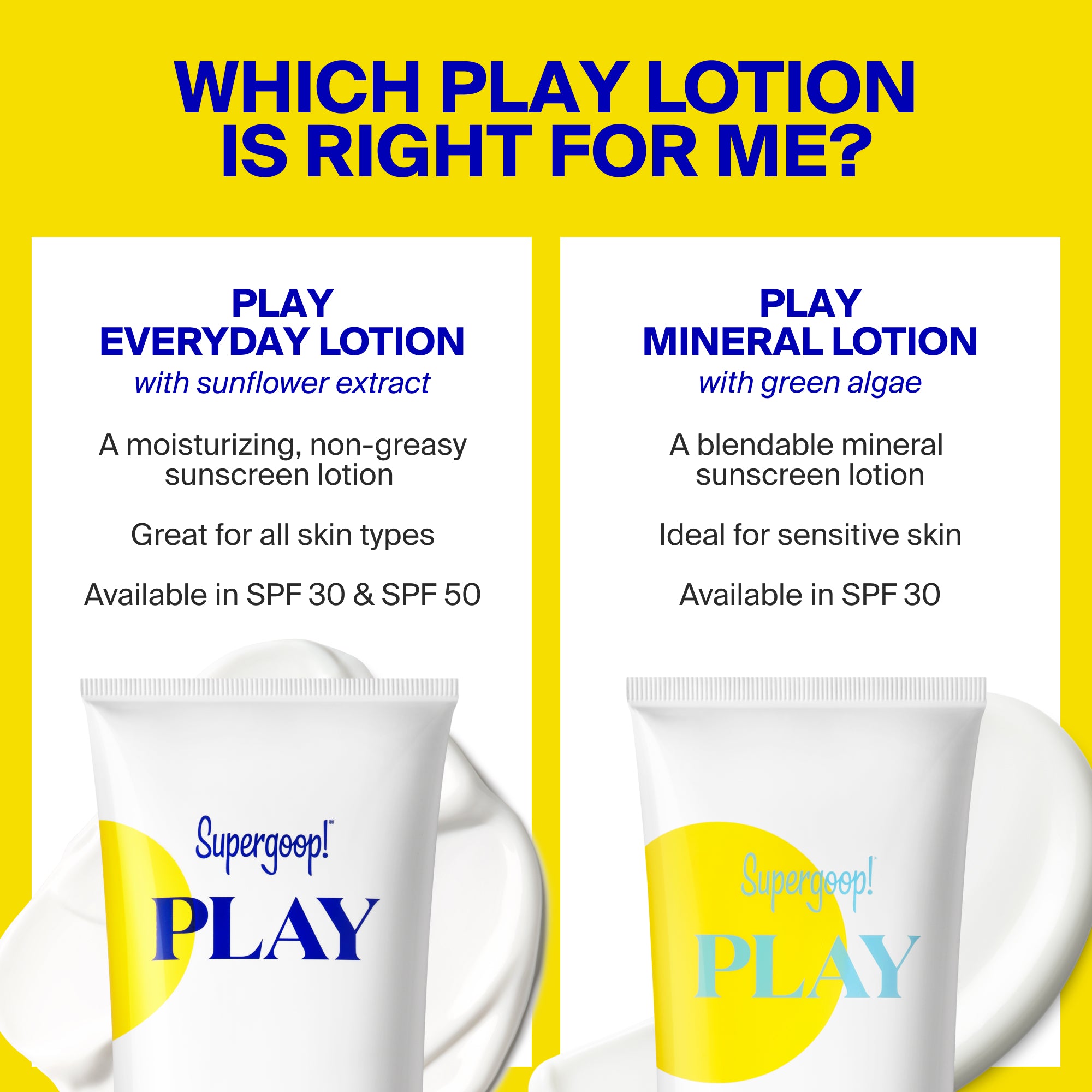 PLAY 100% Mineral Lotion SPF 30 with Green Algae / 3.4 fl. oz. 1 fl. oz. 