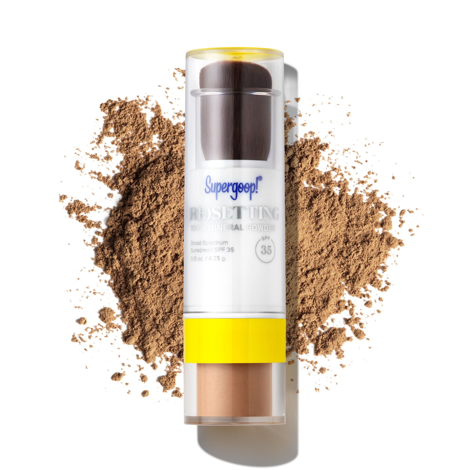 (Re)setting 100% Mineral Powder SPF 35 in shade Deep 