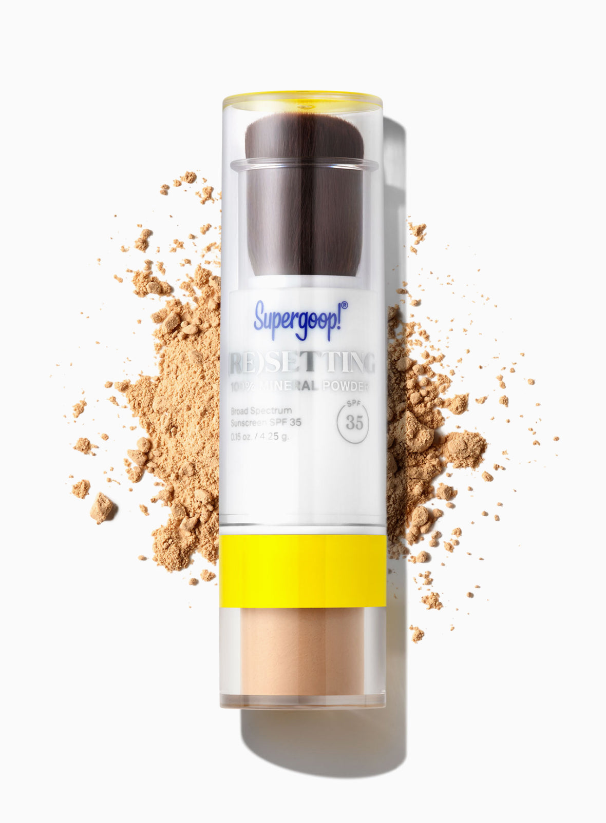 (Re)setting 100% Mineral Powder SPF 35 in shade Medium Packshot and goop