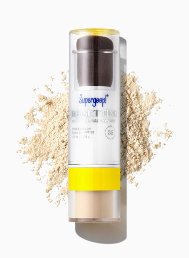Supergoop! (Re)setting 100% Mineral Powder SPF 35 in shade Translucent Packshot and goop