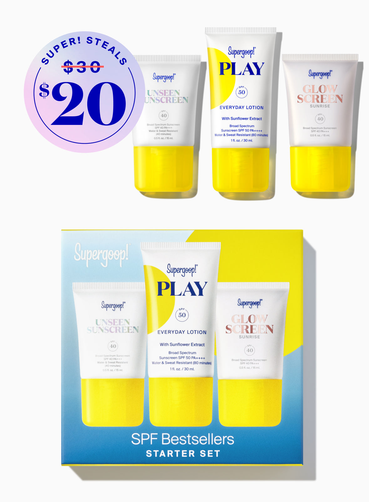 Supergoop! \ SPF Bestsellers Starter Kit Packshot