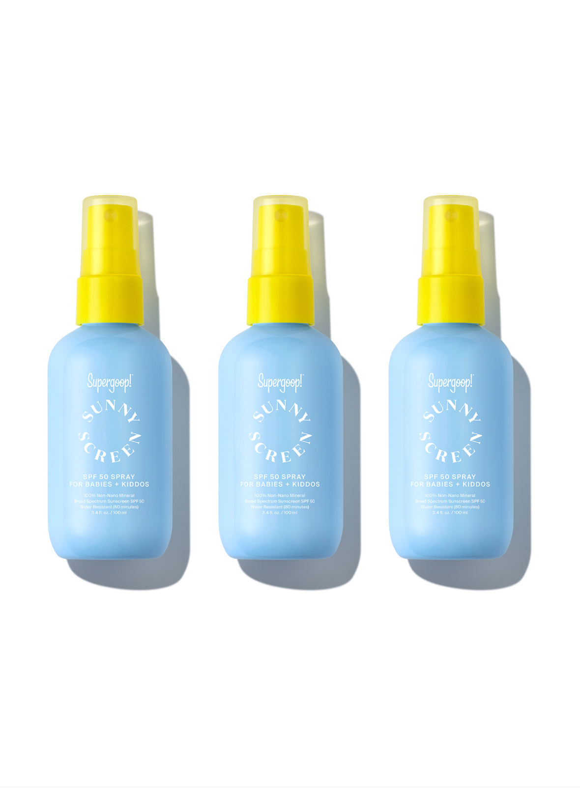 Sunnyscreen 100% Mineral Spray SPF 50 - 3 pack